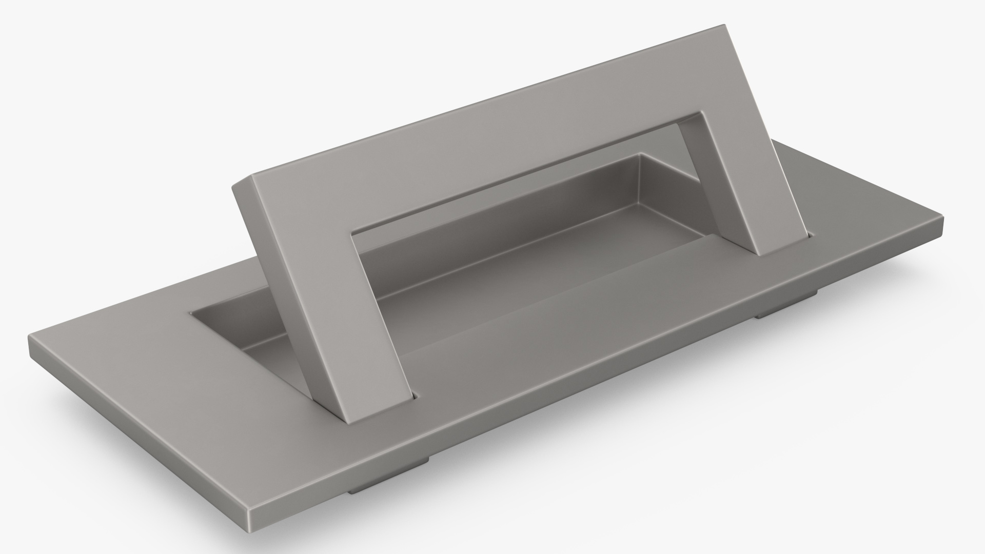 3D model Kitchen Cabinet Handle Recessed Rectangular Silver