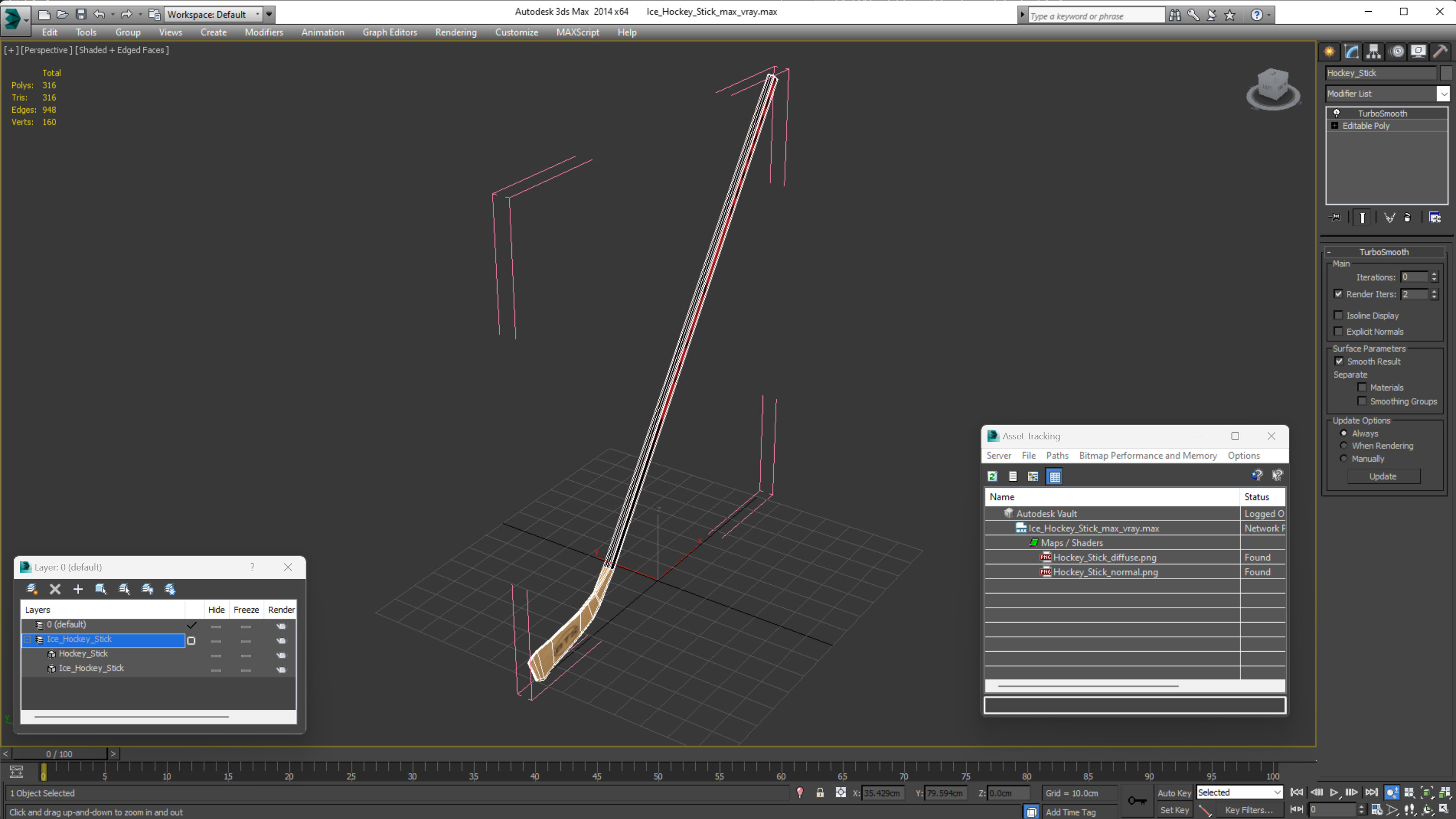 3D Ice Hockey Stick