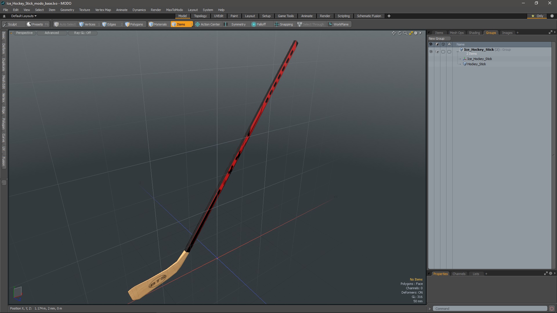 3D Ice Hockey Stick