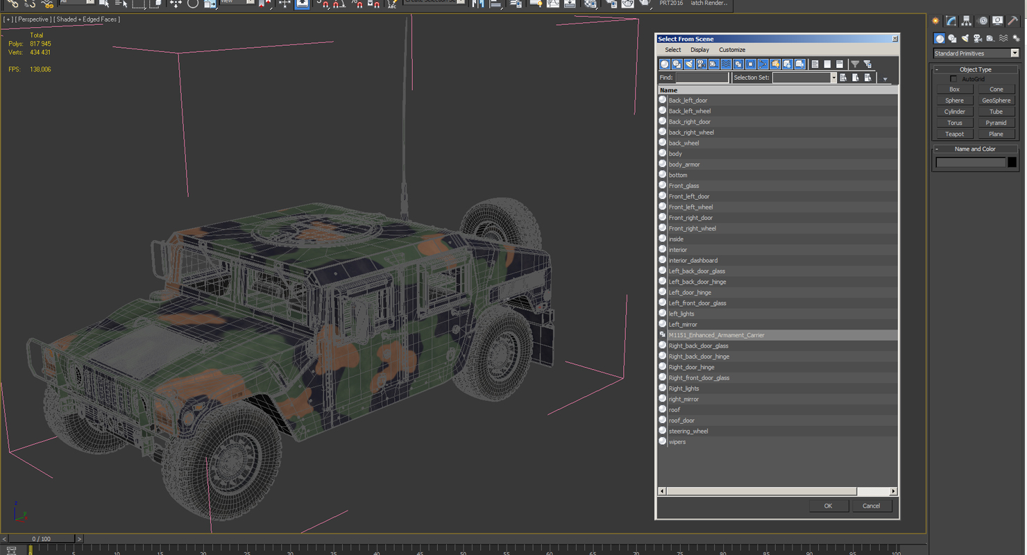 Humvee M1151 Camo 3D