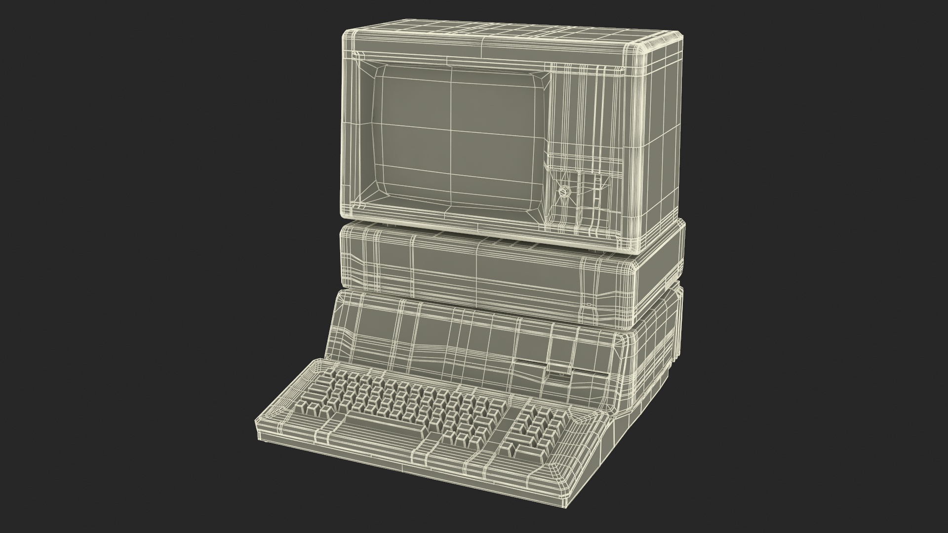 3D Vintage Apple III Computer