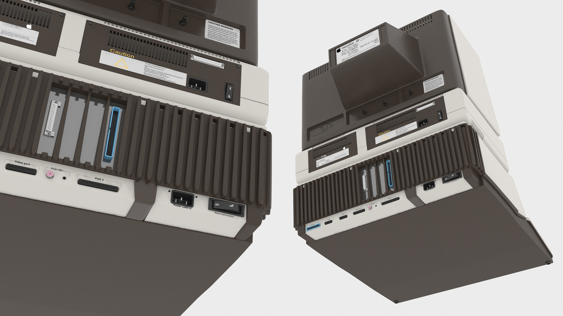 3D Vintage Apple III Computer