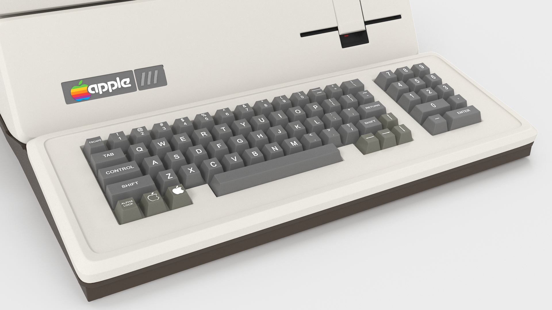 3D Vintage Apple III Computer