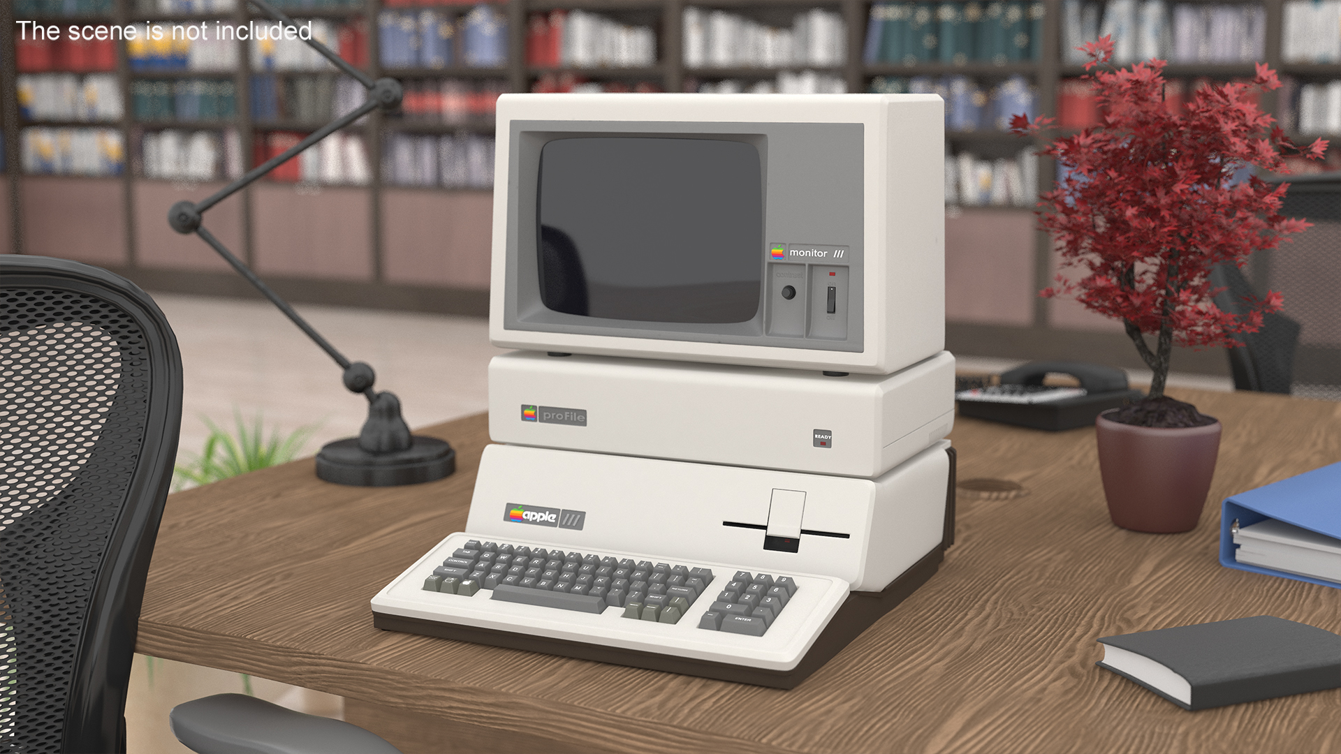 3D Vintage Apple III Computer
