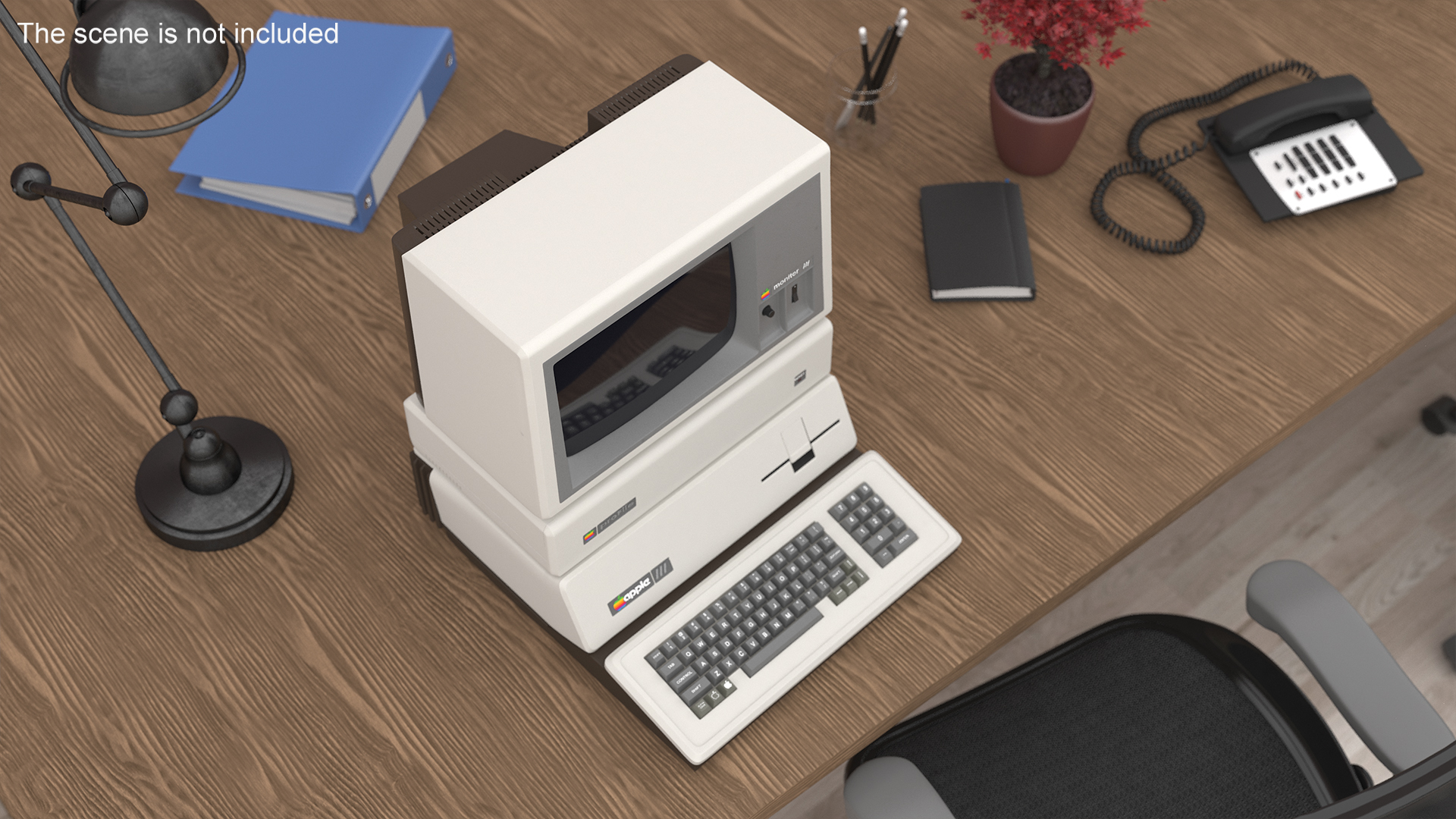 3D Vintage Apple III Computer