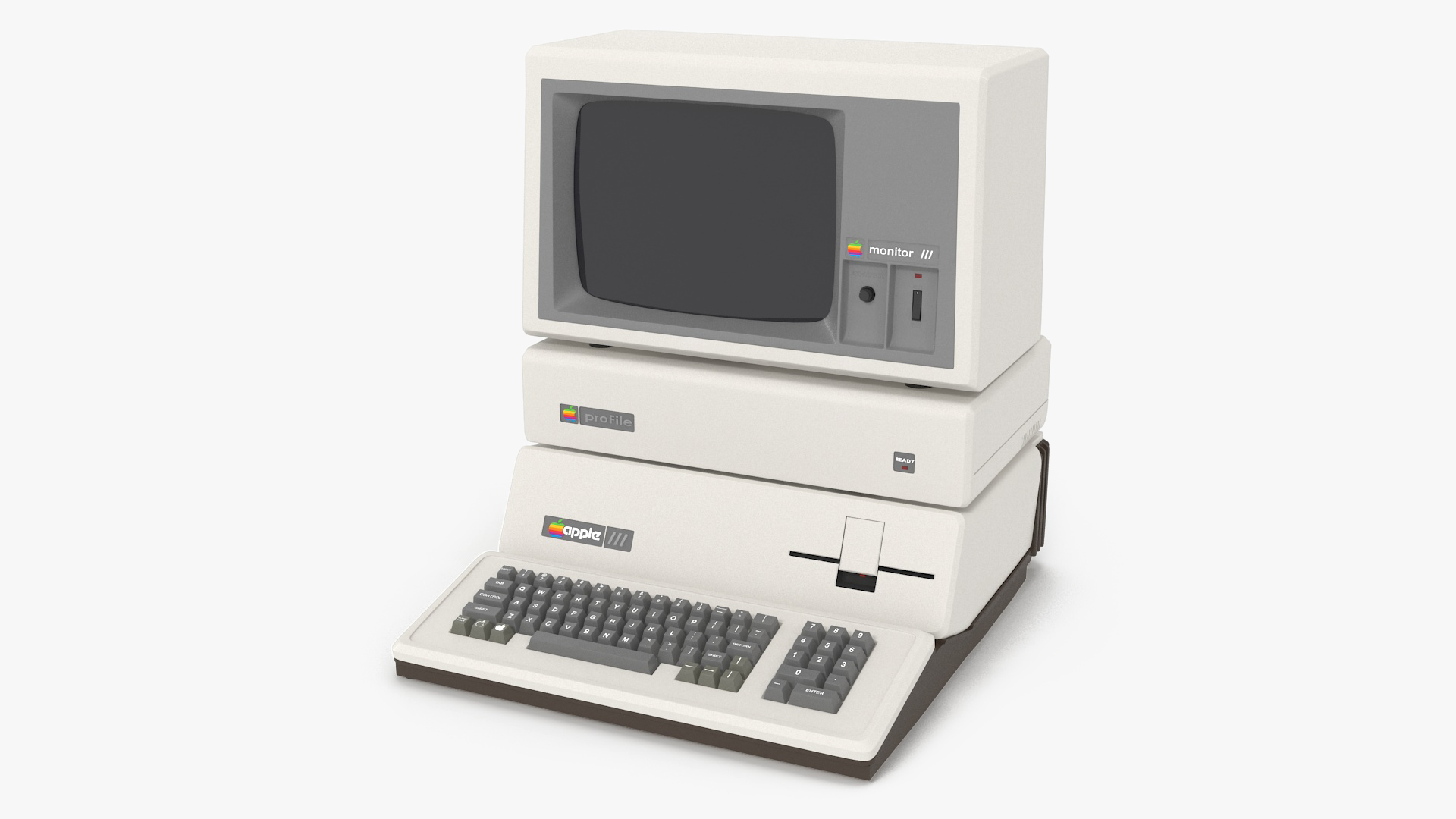 3D Vintage Apple III Computer