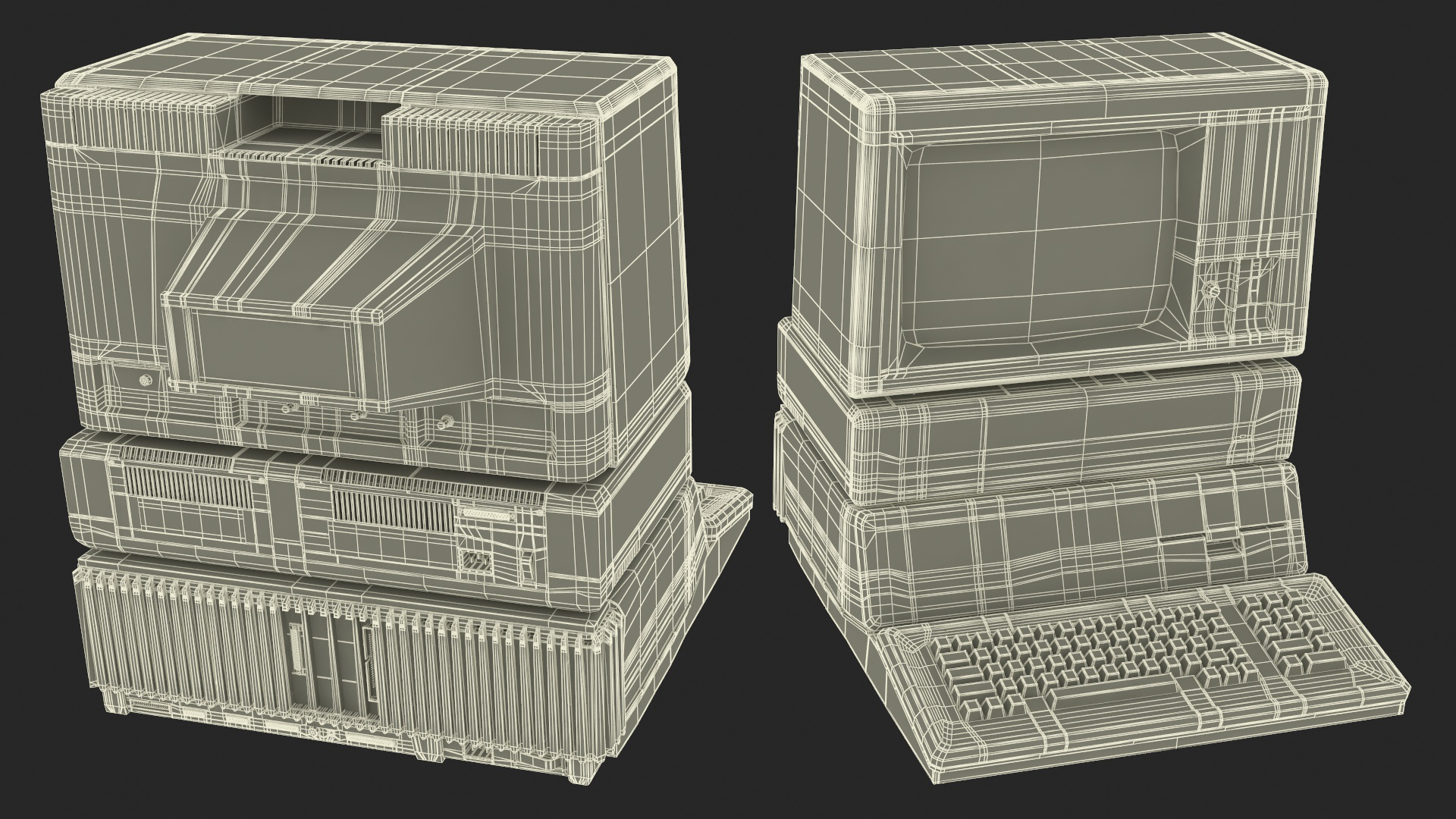 3D Vintage Apple III Computer