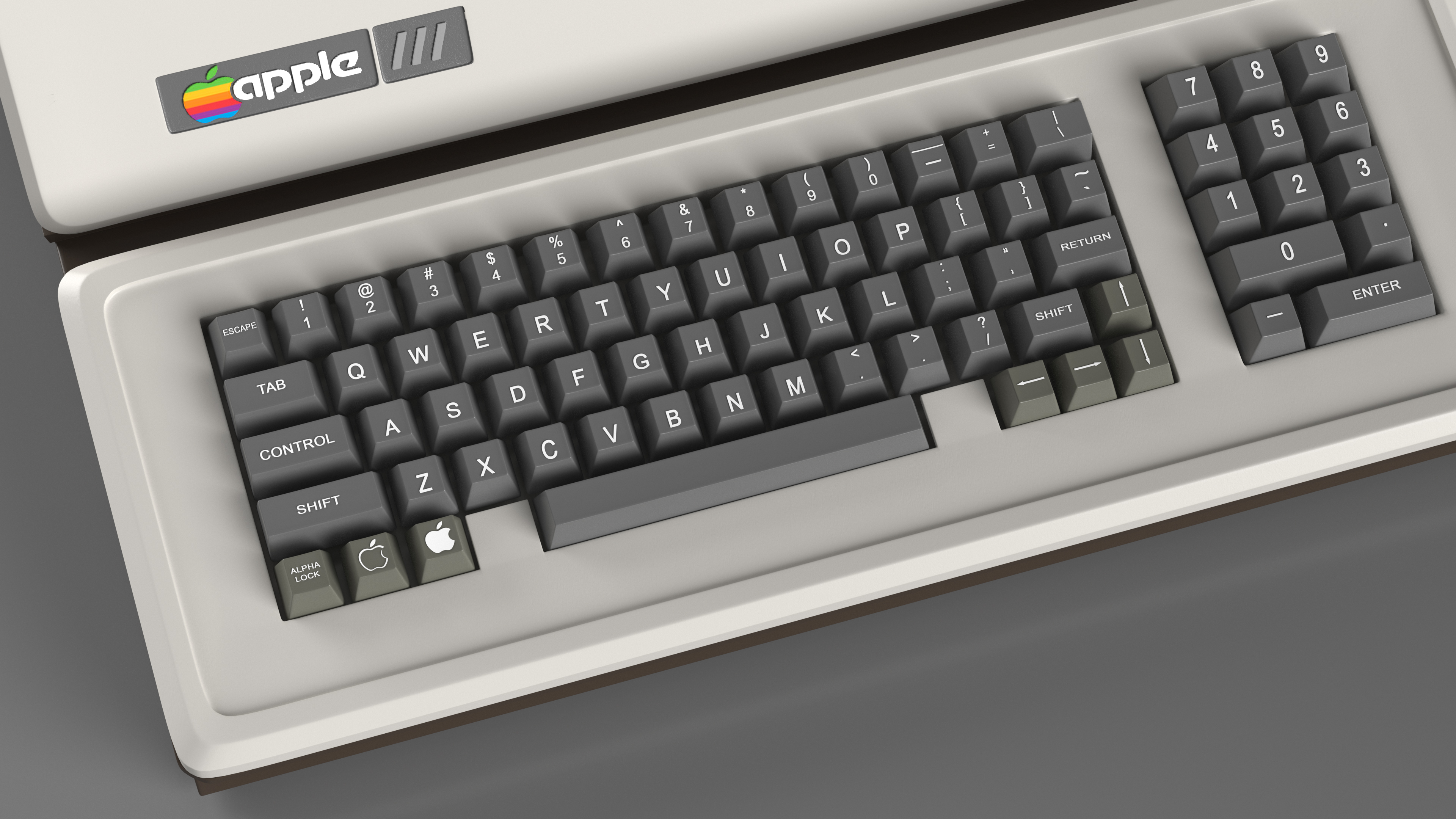 3D Vintage Apple III Computer
