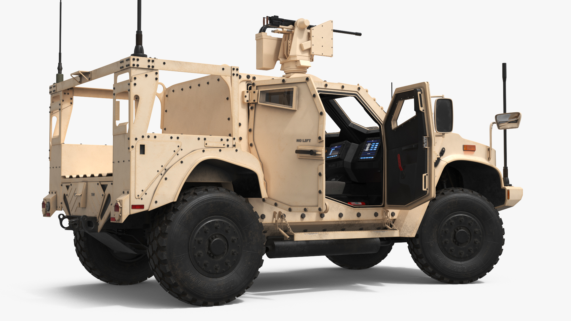 Recon Vehicle Oshkosh L-ATV with Heavy Machine Gun Rigged - view 7
