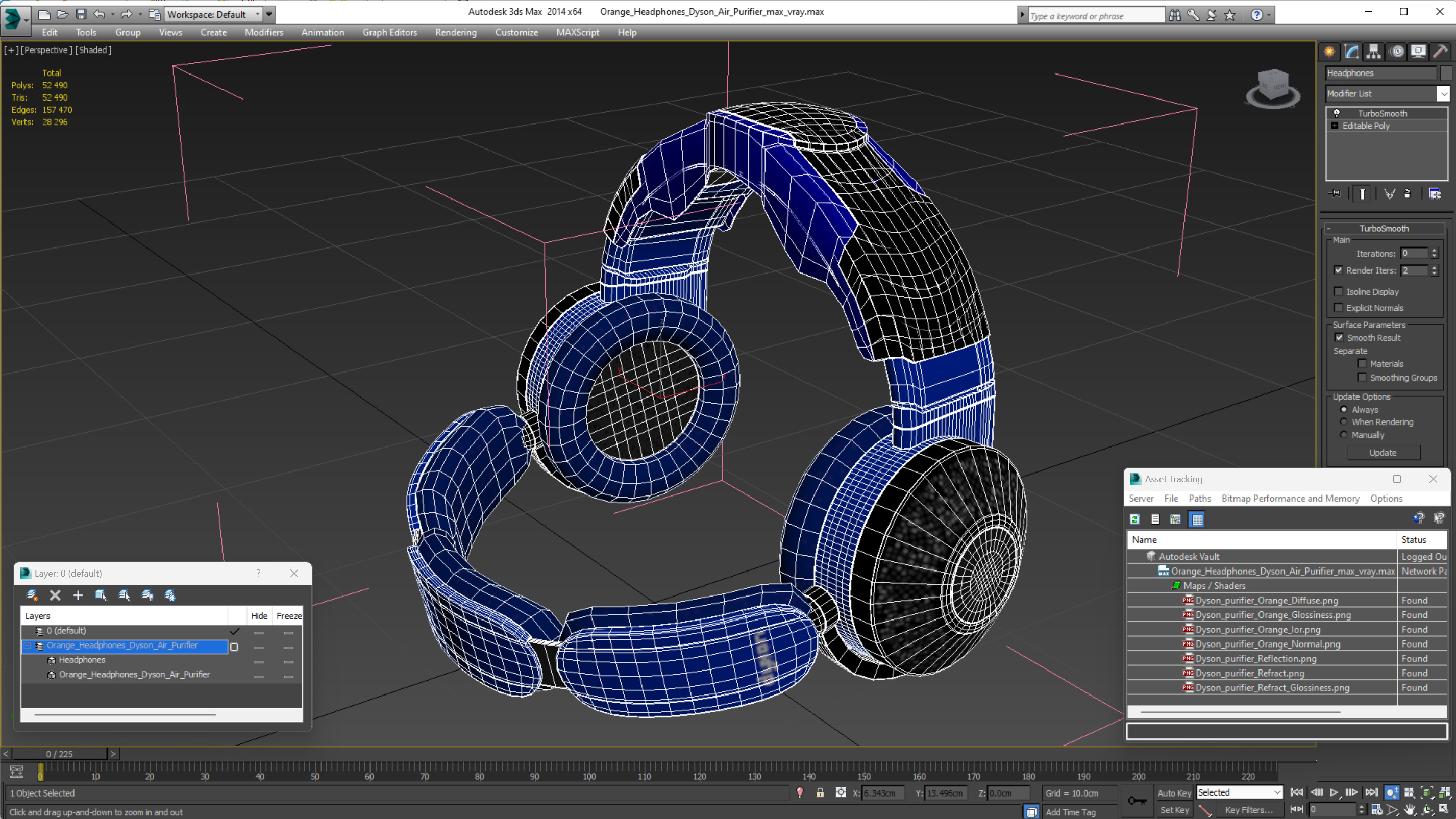 3D Orange Headphones Dyson Air Purifier