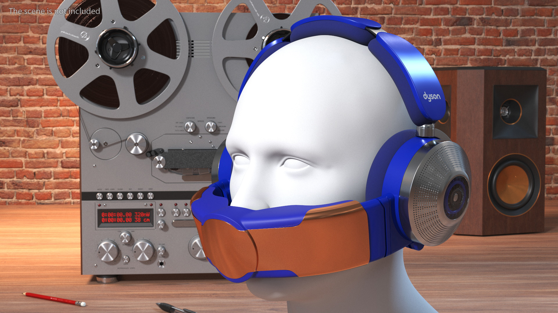 3D Orange Headphones Dyson Air Purifier