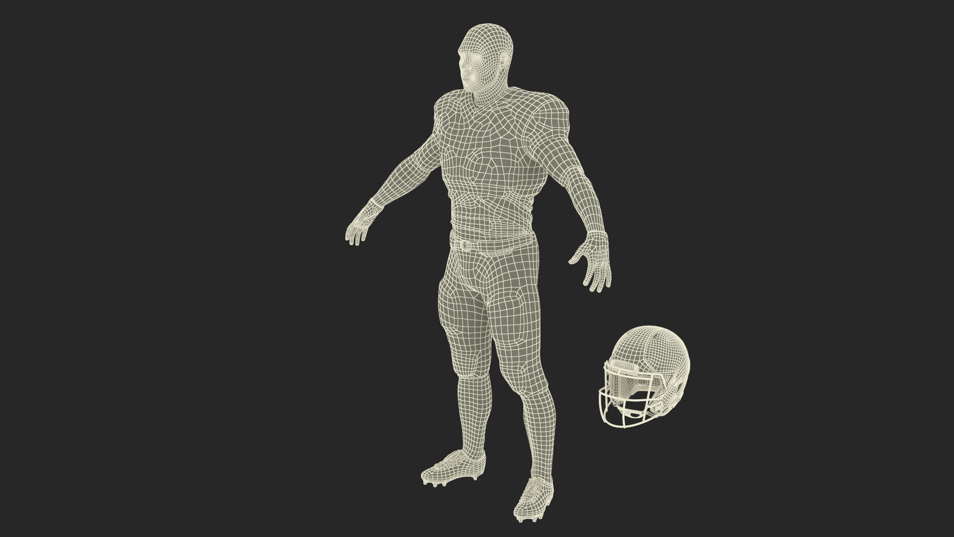 3D Washington Redskins American Football Player Fur model