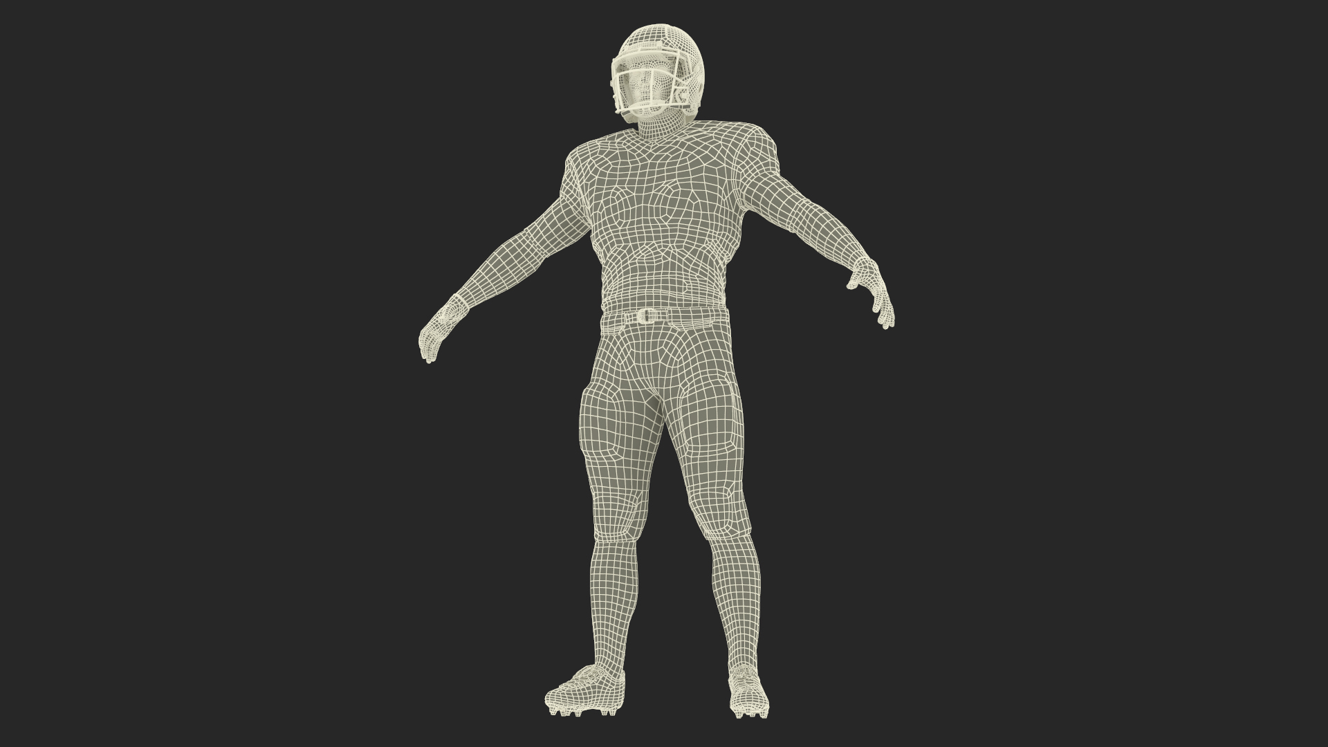 3D Washington Redskins American Football Player Fur model