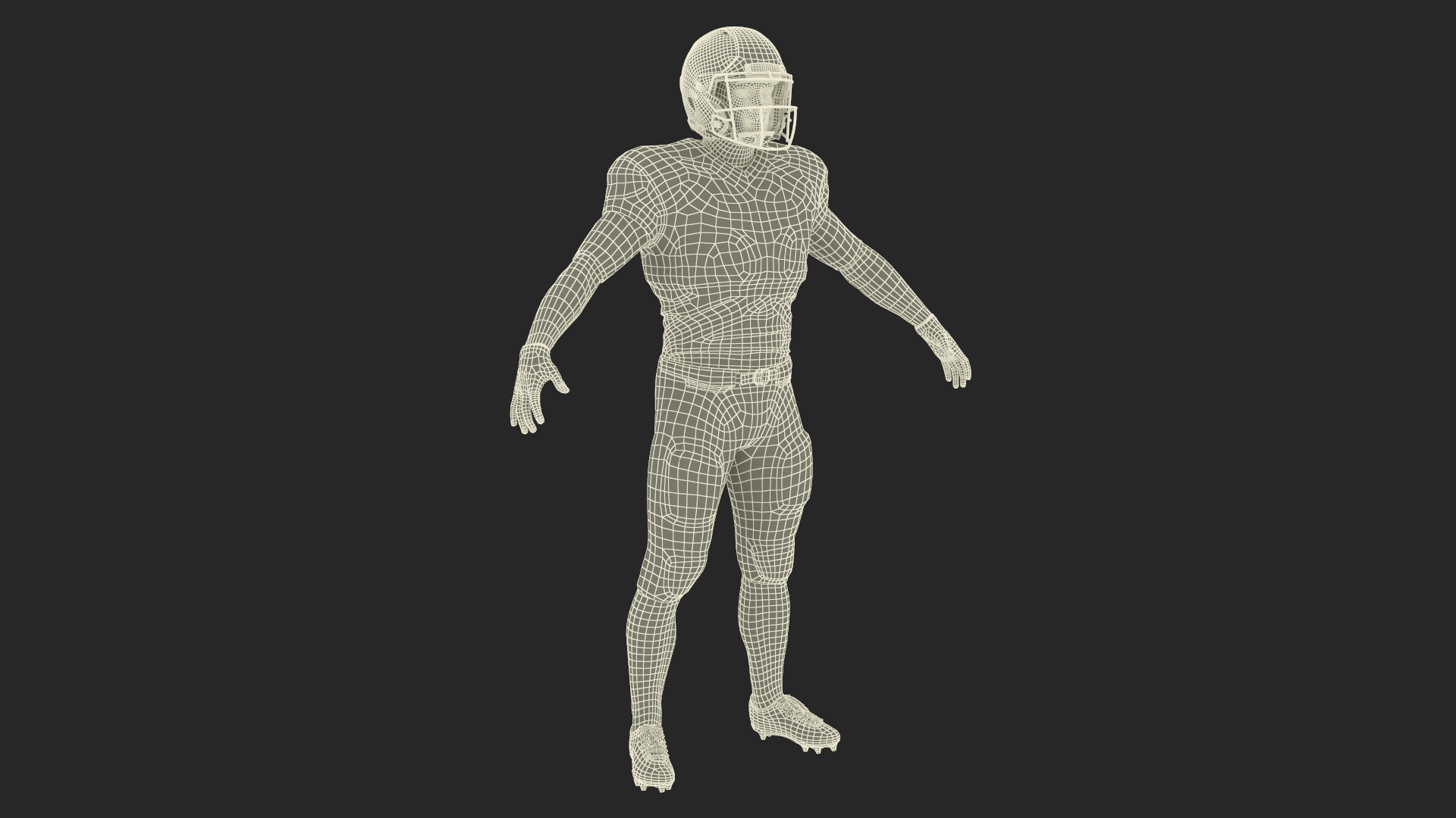 3D Washington Redskins American Football Player Fur model