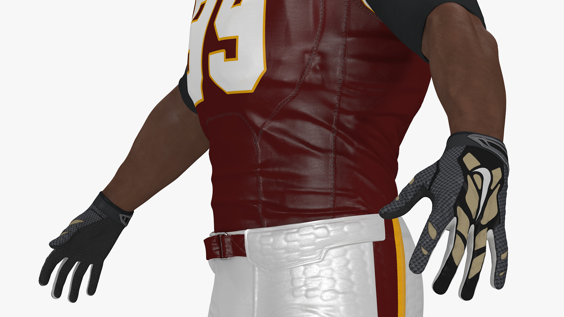 3D Washington Redskins American Football Player Fur model