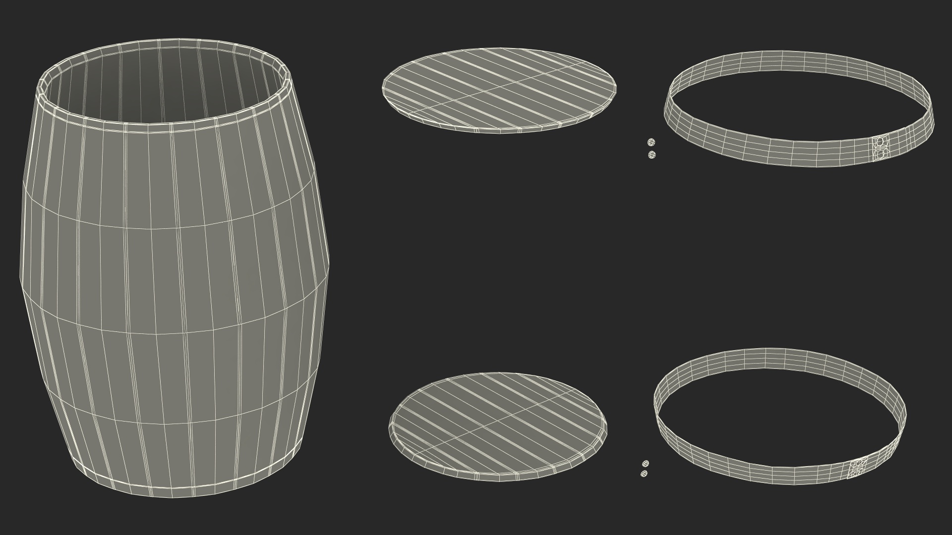 3D model Oak Barrel