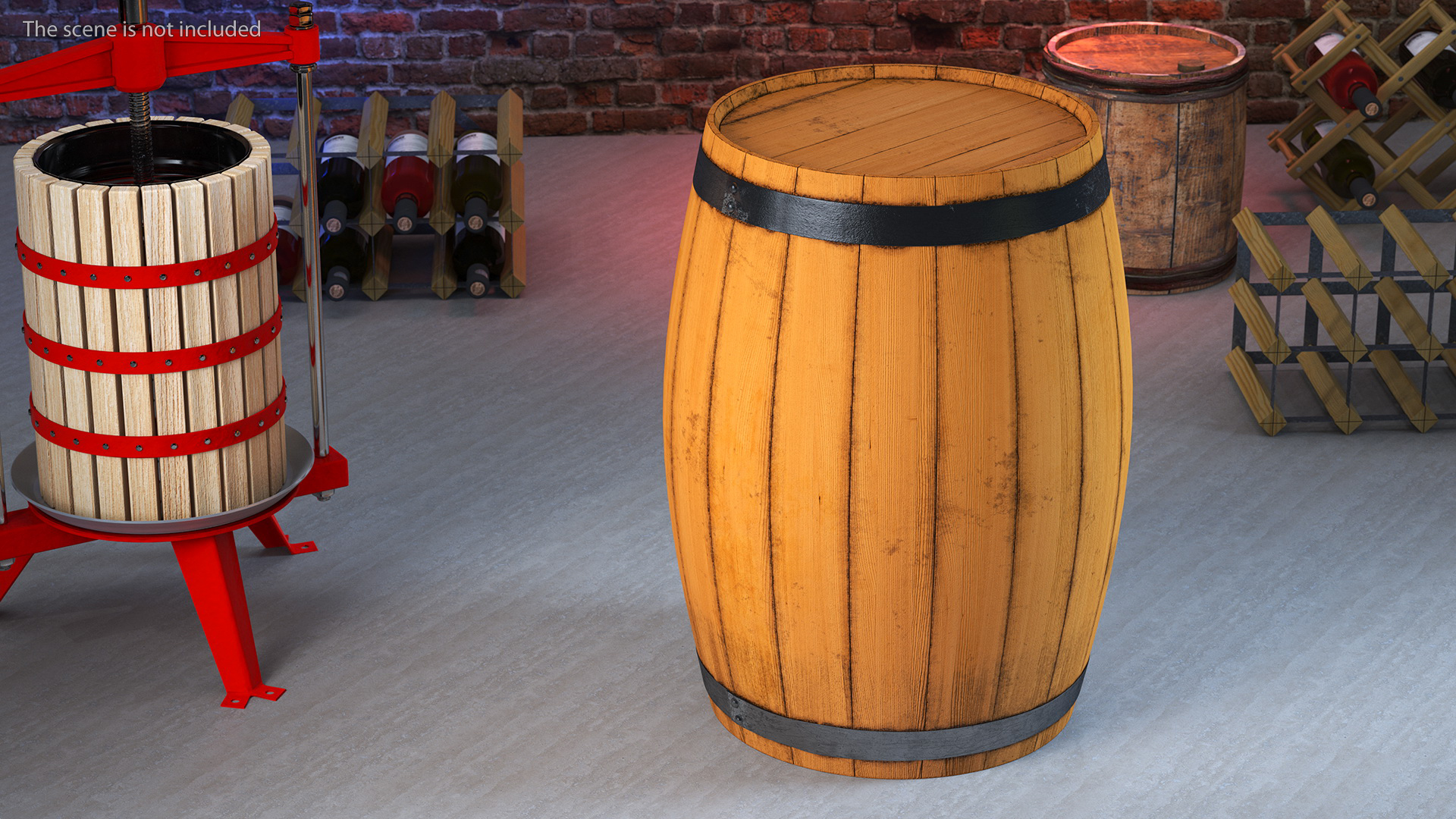 3D model Oak Barrel