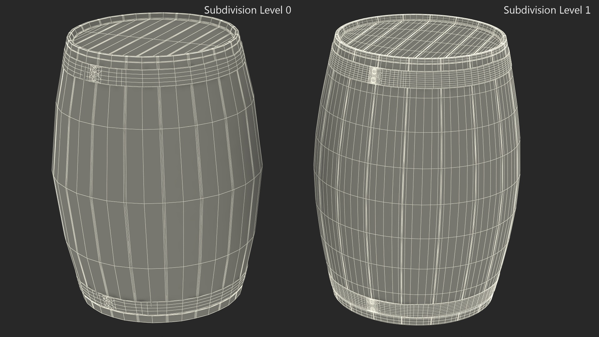 3D model Oak Barrel
