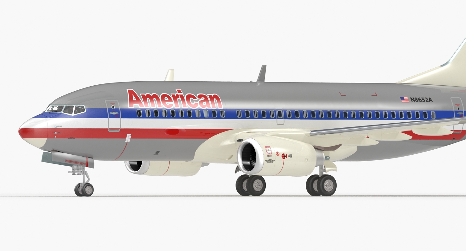 3D Boeing 737 700 with Interior American Airlines