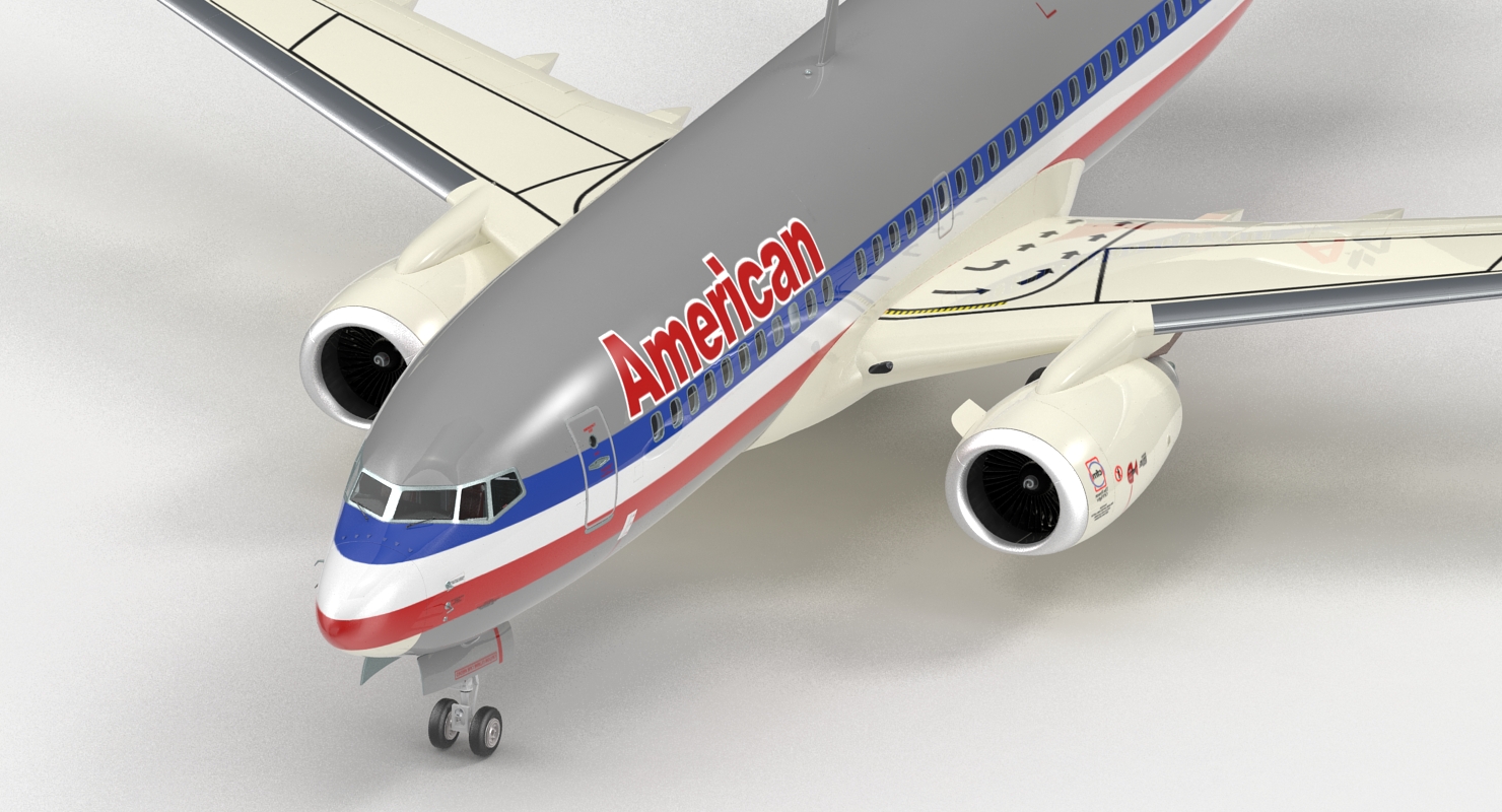 3D Boeing 737 700 with Interior American Airlines