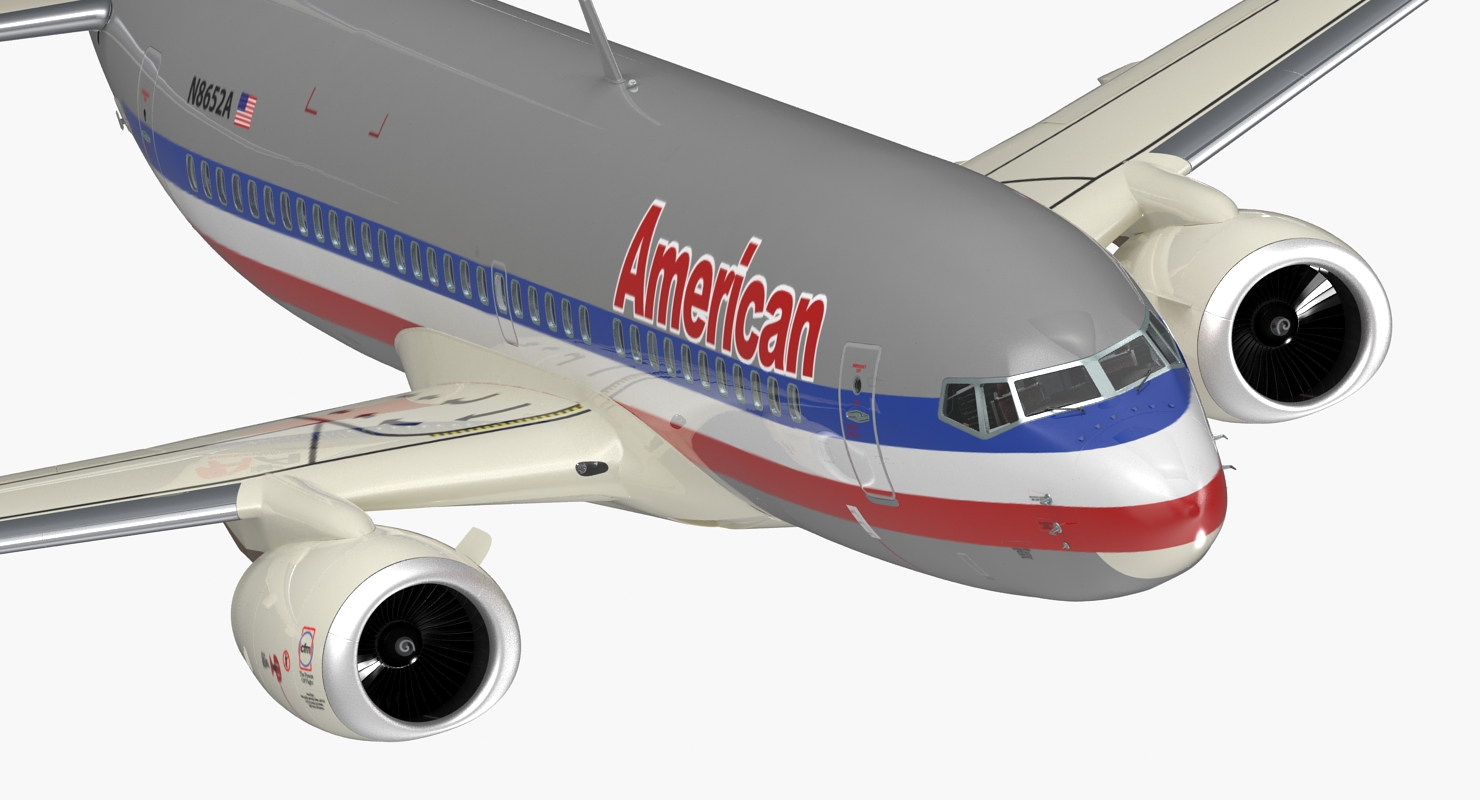 3D Boeing 737 700 with Interior American Airlines