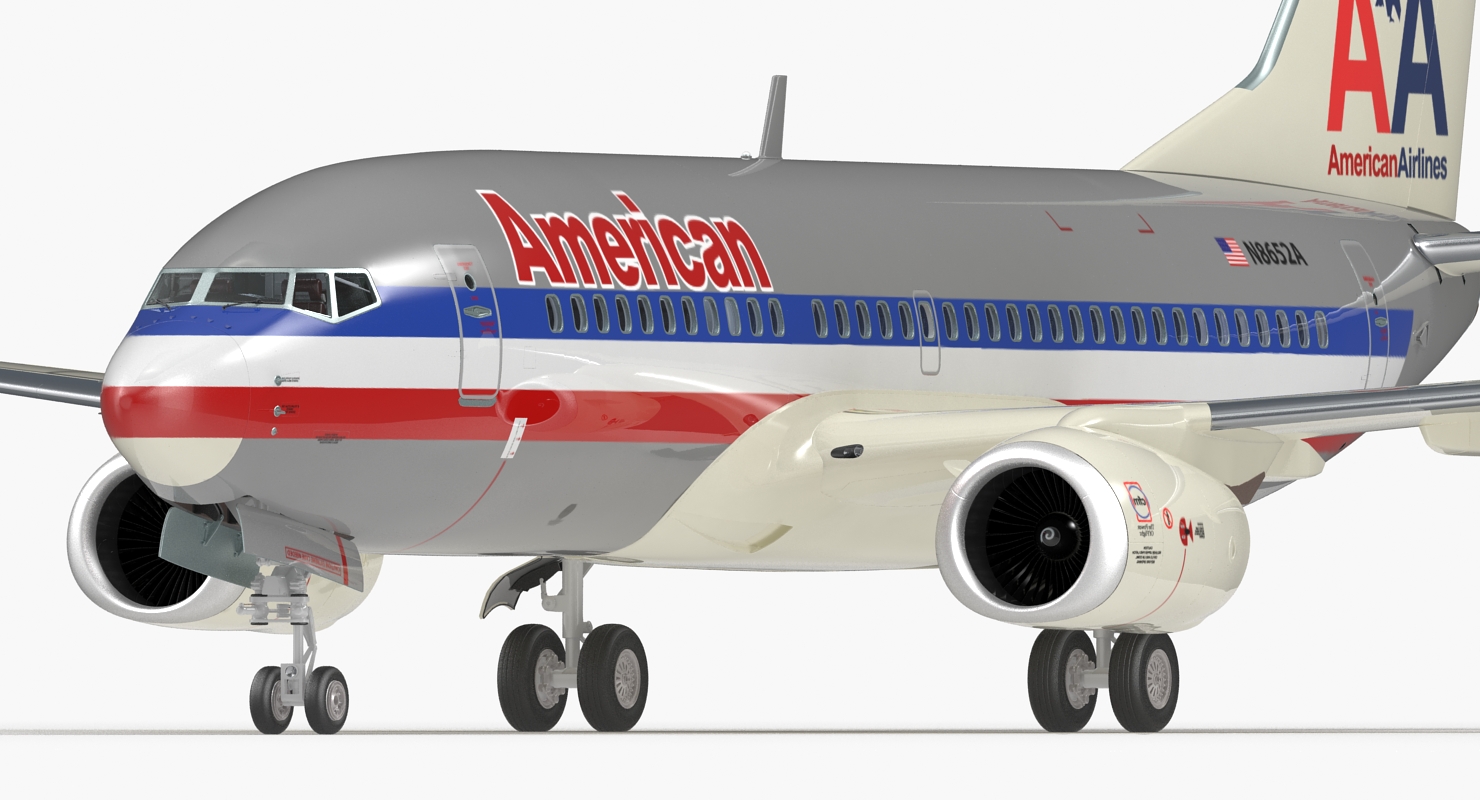 3D Boeing 737 700 with Interior American Airlines