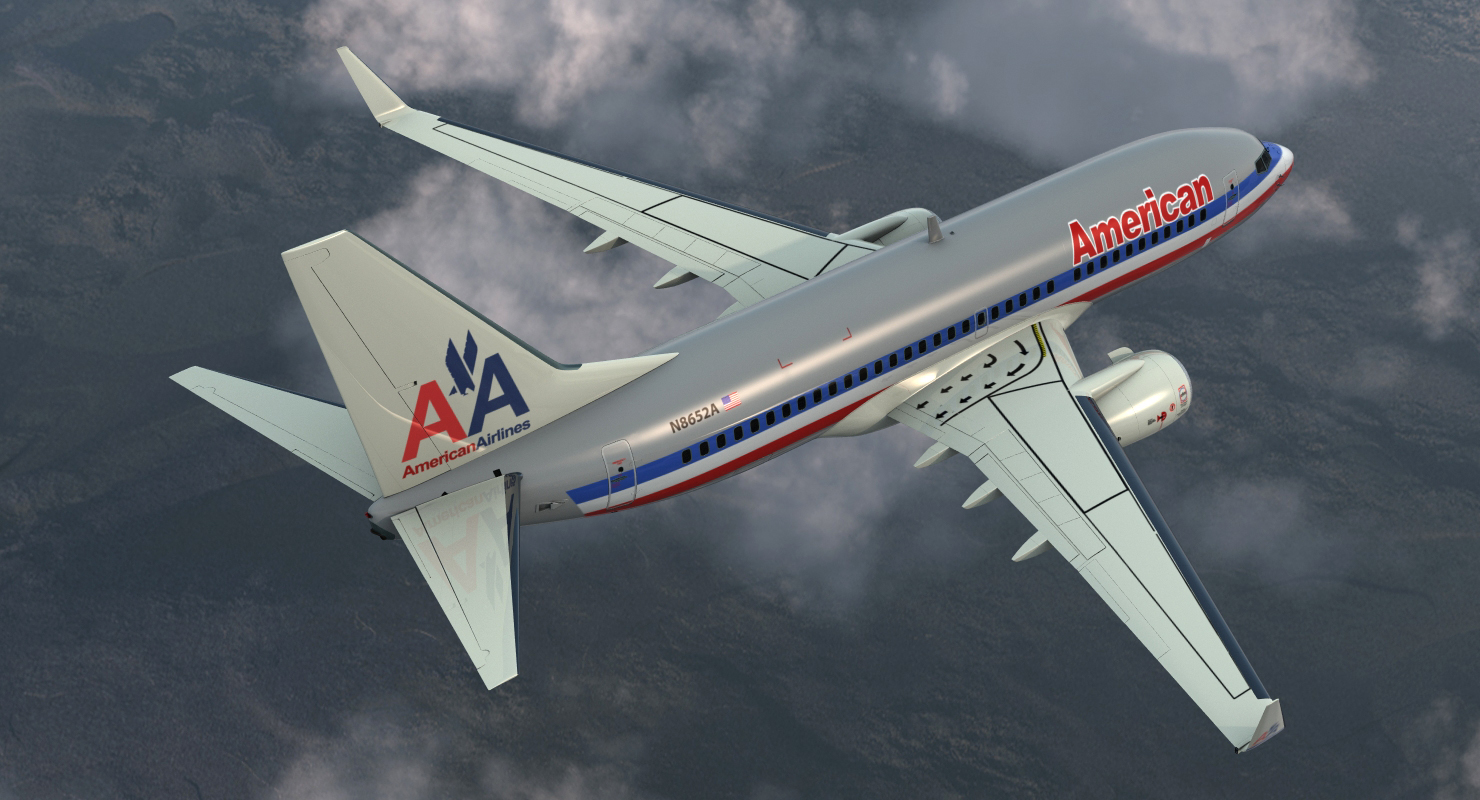 3D Boeing 737 700 with Interior American Airlines