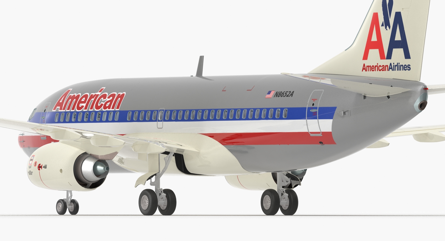 3D Boeing 737 700 with Interior American Airlines