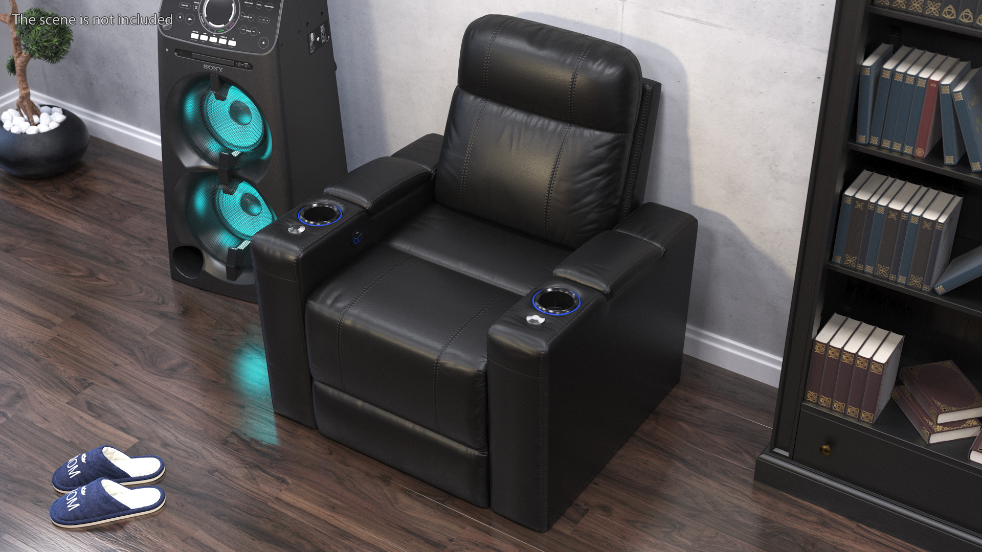 3D model Valencia Home Theater Seating Black