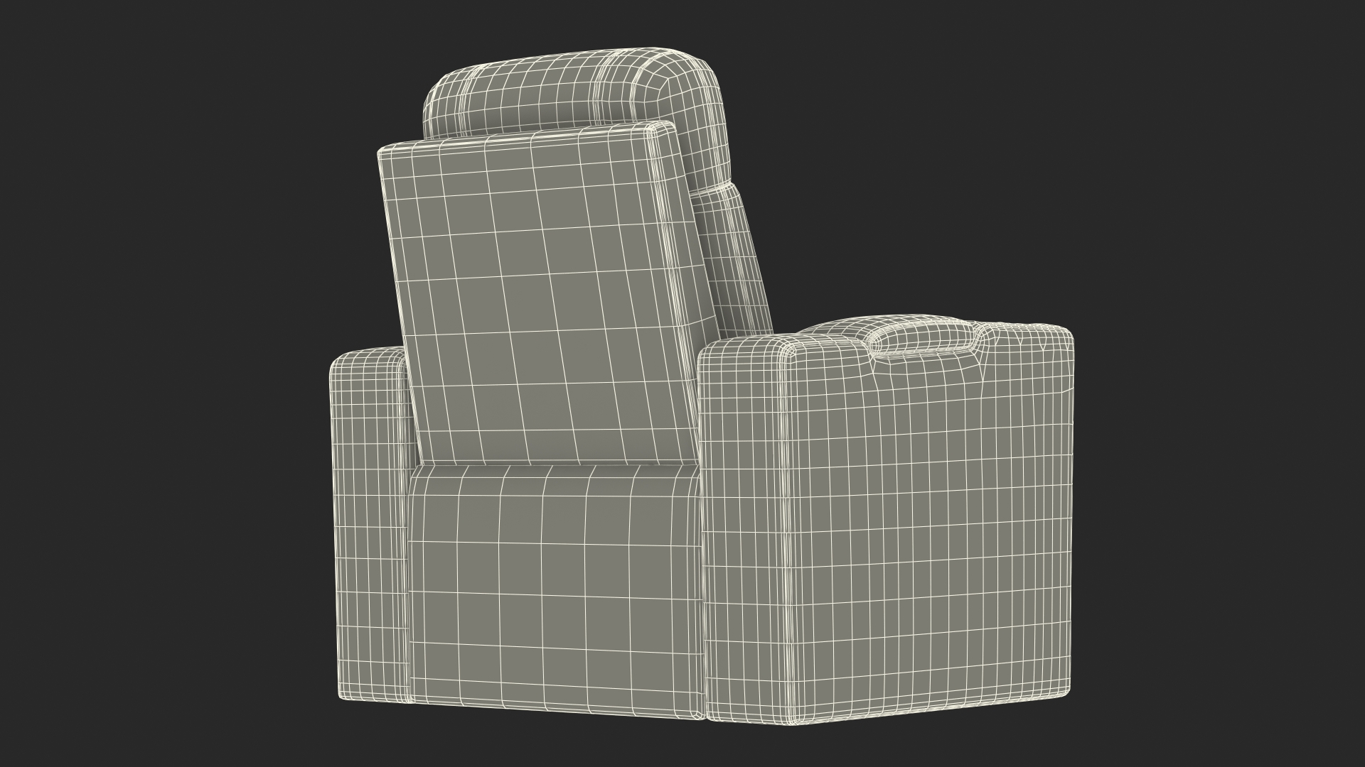3D model Valencia Home Theater Seating Black