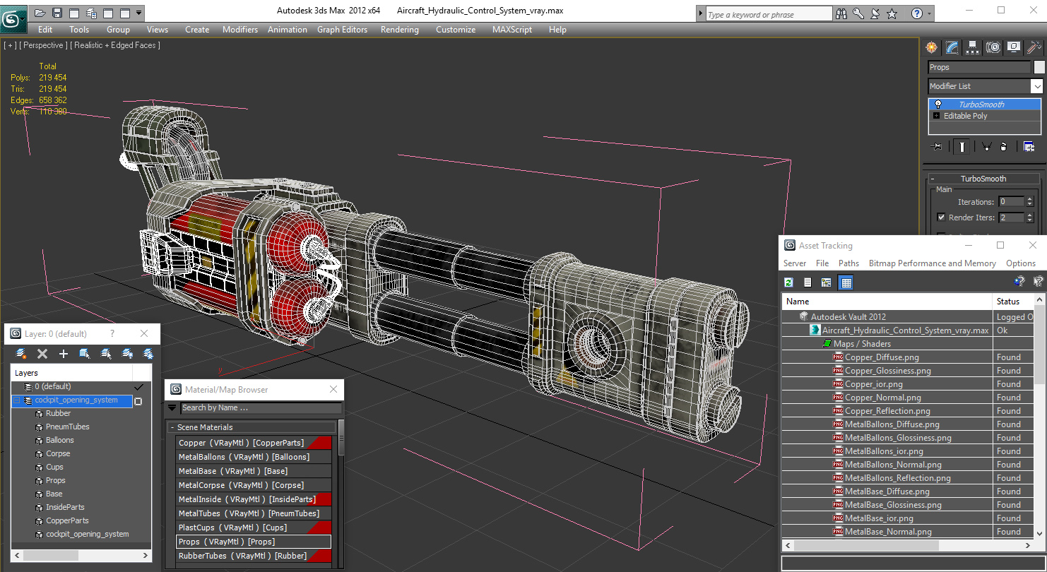 3D Aircraft Hydraulic Control System model