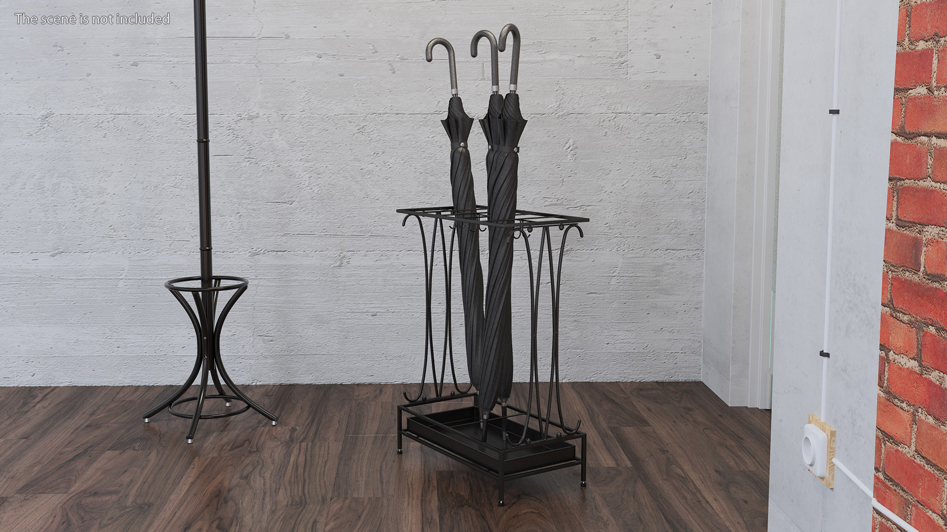 3D Metal Stand with Umbrellas
