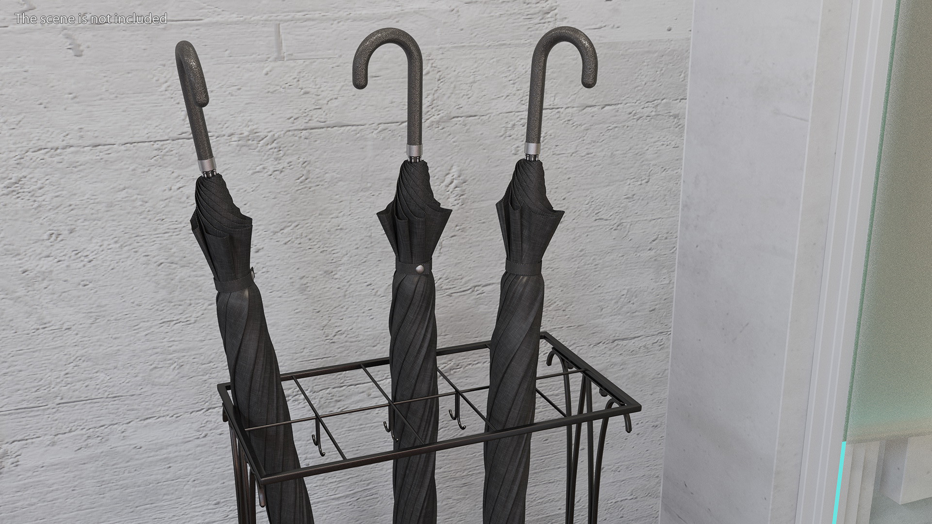 3D Metal Stand with Umbrellas