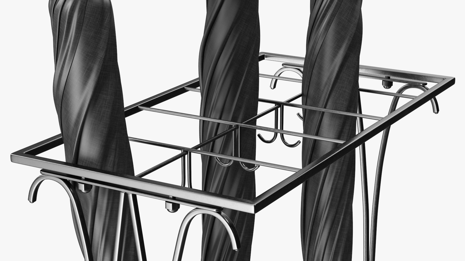 3D Metal Stand with Umbrellas