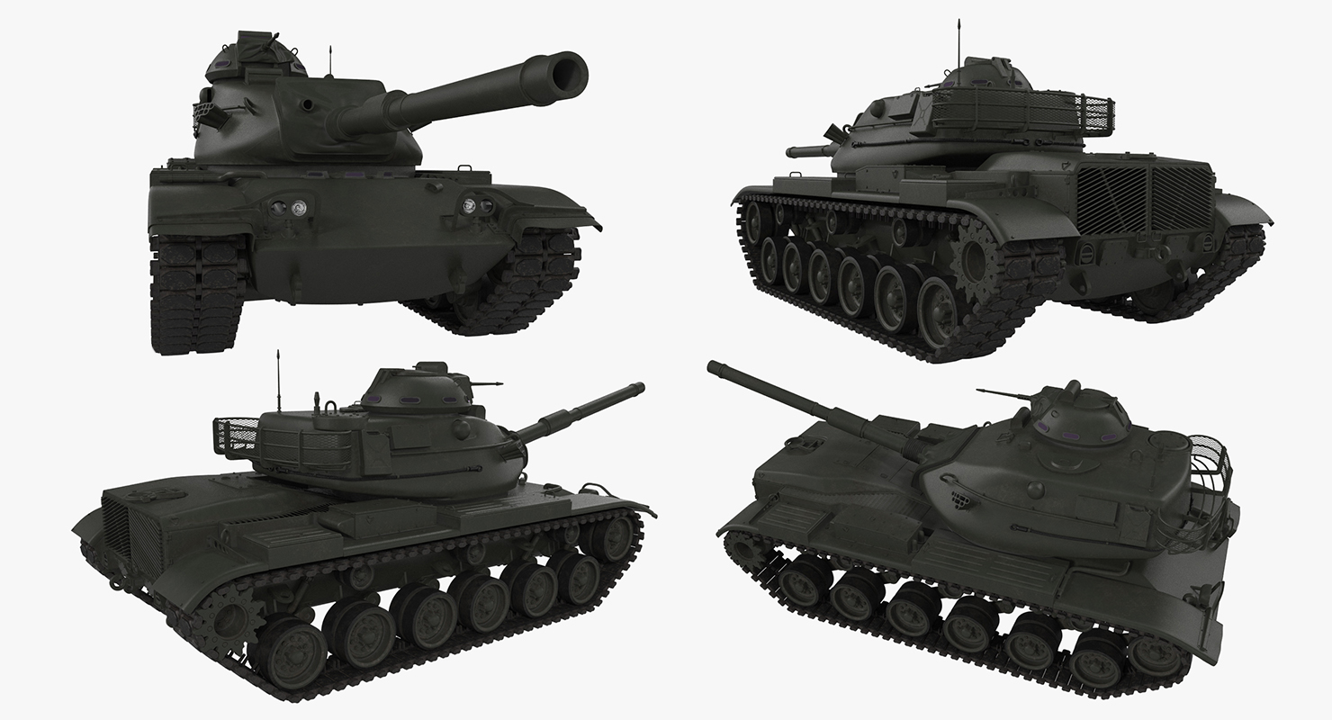 Main Battle Tank M60 Patton Rigged 3D model