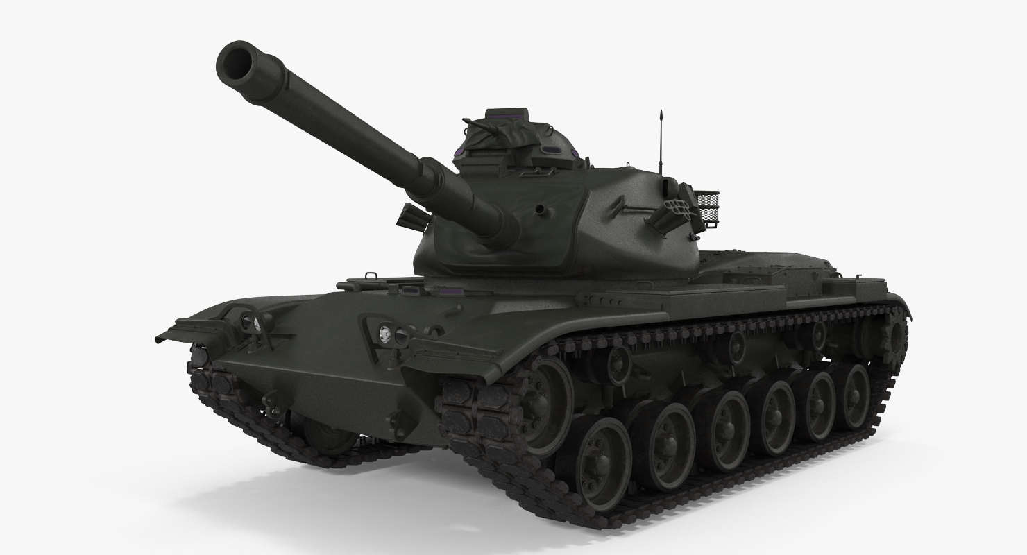 Main Battle Tank M60 Patton Rigged 3D model