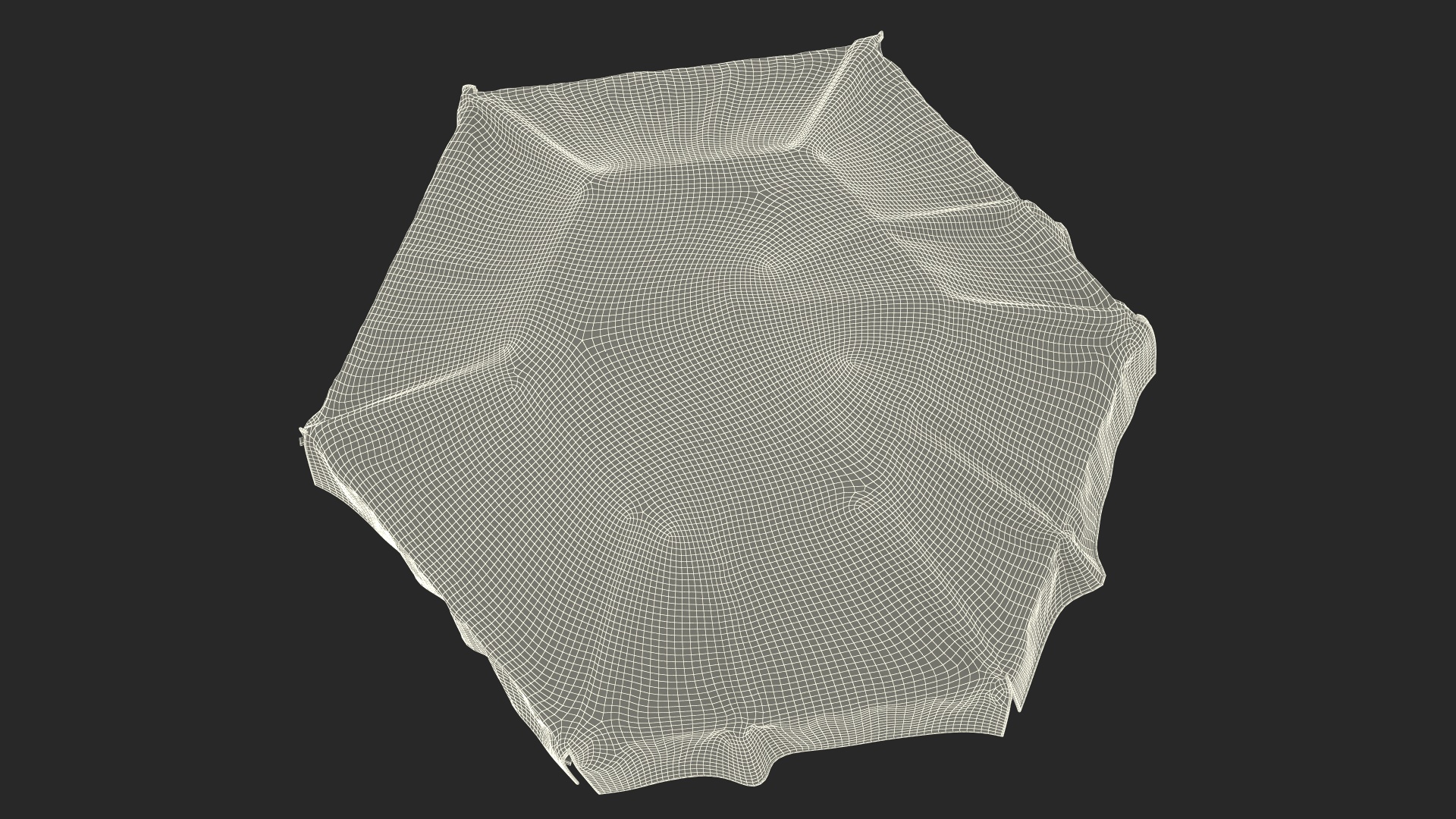 Beige Outdoor Umbrella 3D