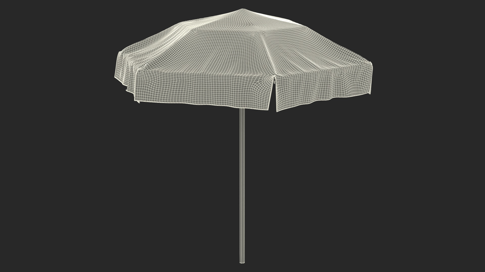 Beige Outdoor Umbrella 3D