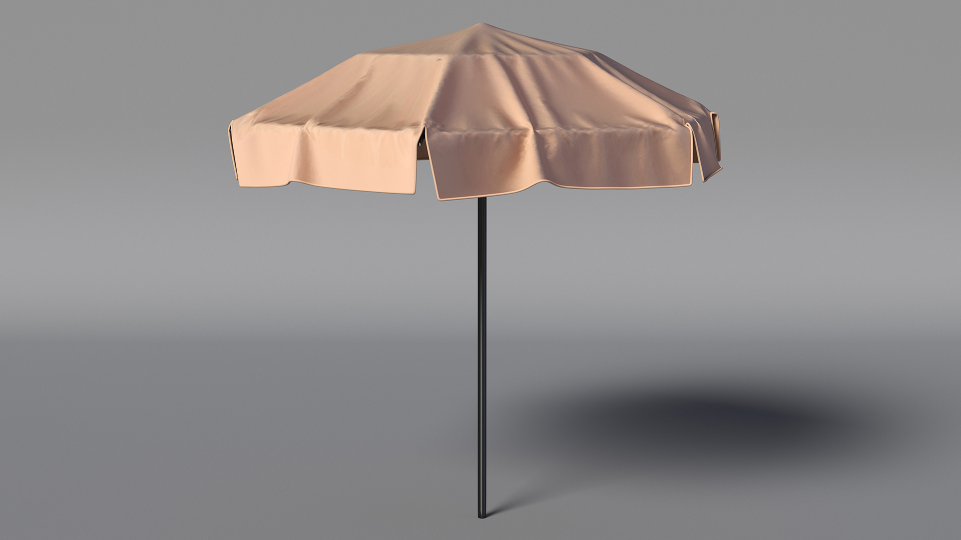 Beige Outdoor Umbrella 3D
