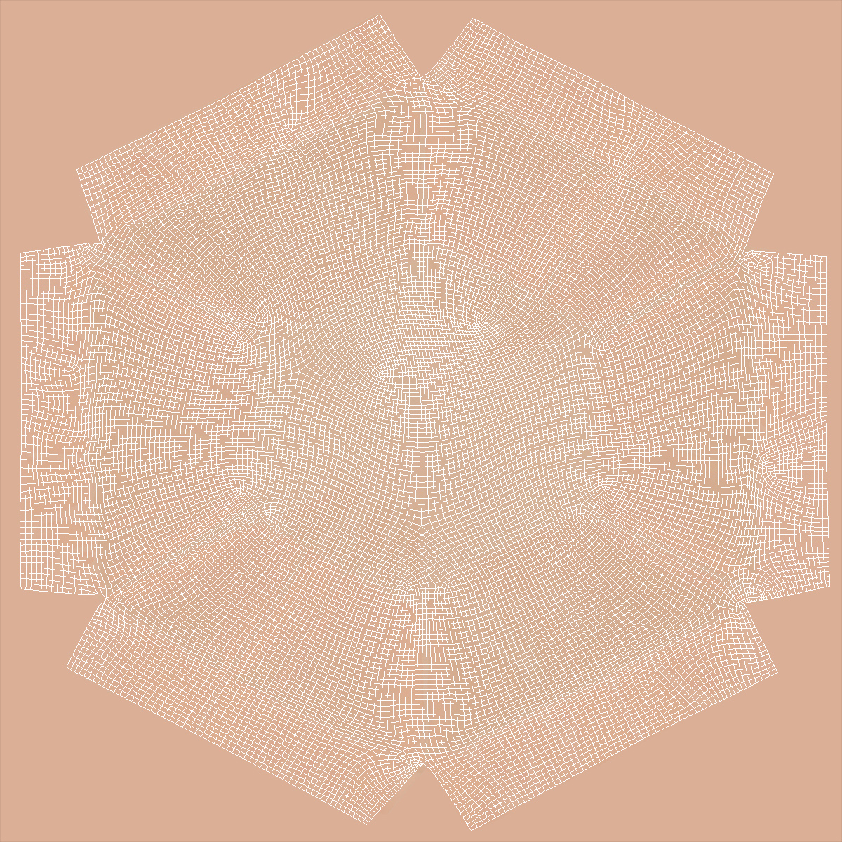 Beige Outdoor Umbrella 3D