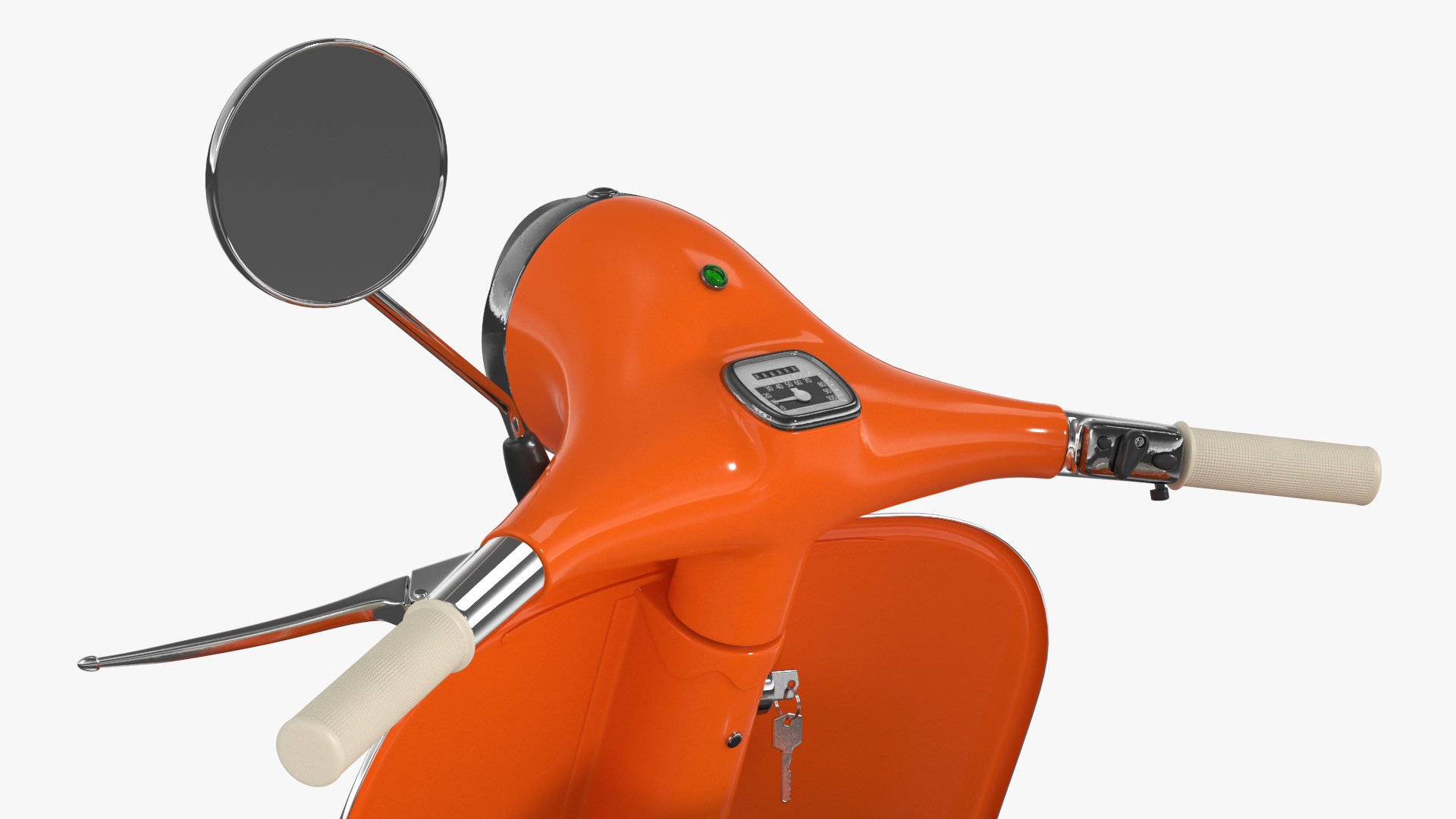 3D Vintage Scooter Orange Rigged for Maya model