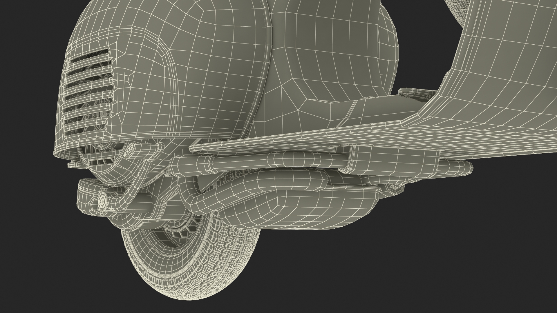 3D Vintage Scooter Orange Rigged for Maya model