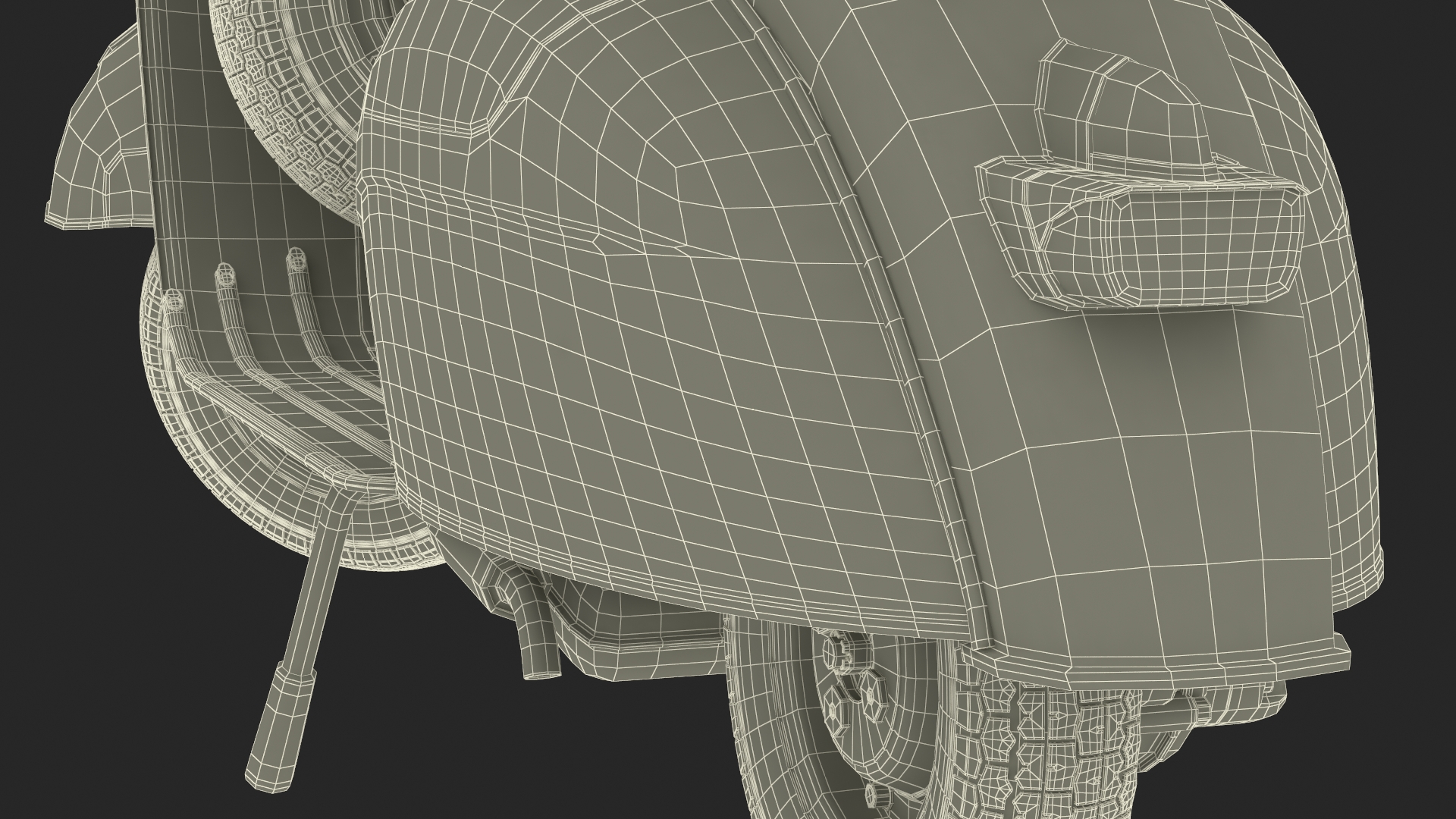 3D Vintage Scooter Orange Rigged for Maya model