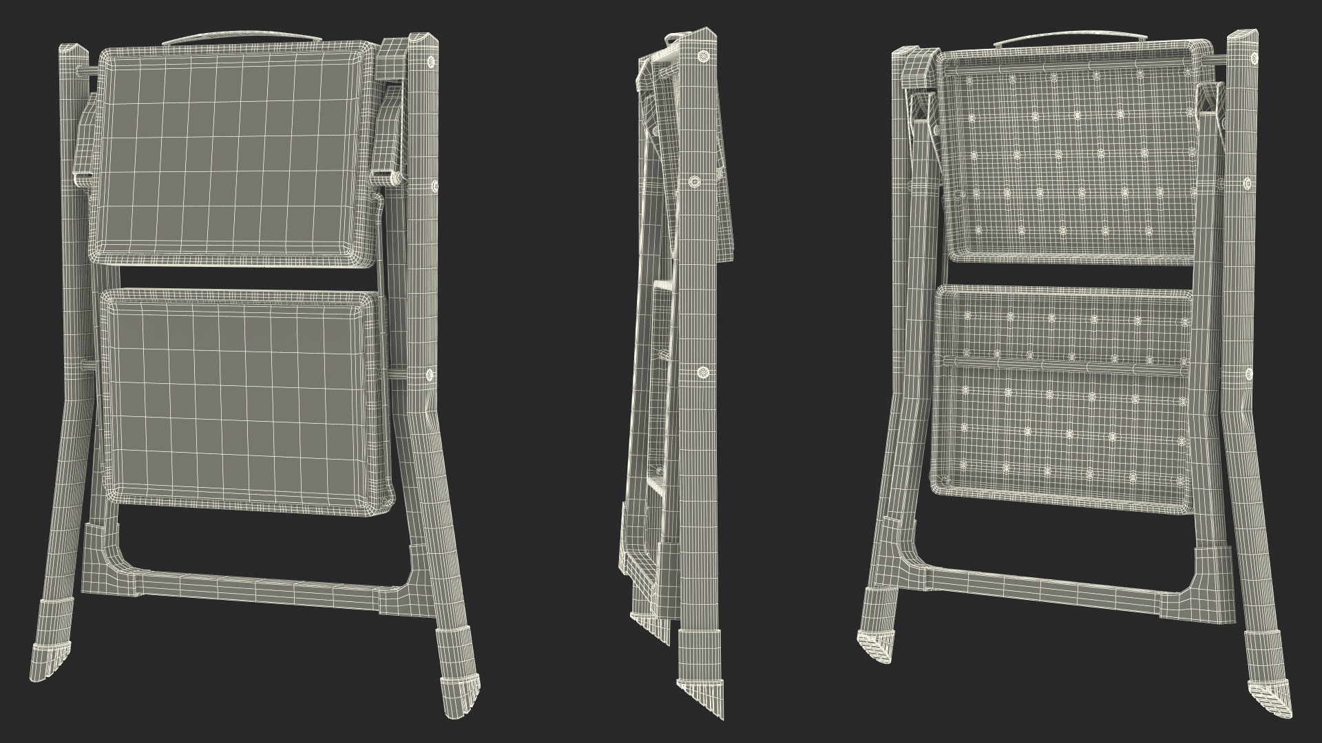 3D Steel Step Stool Rigged model
