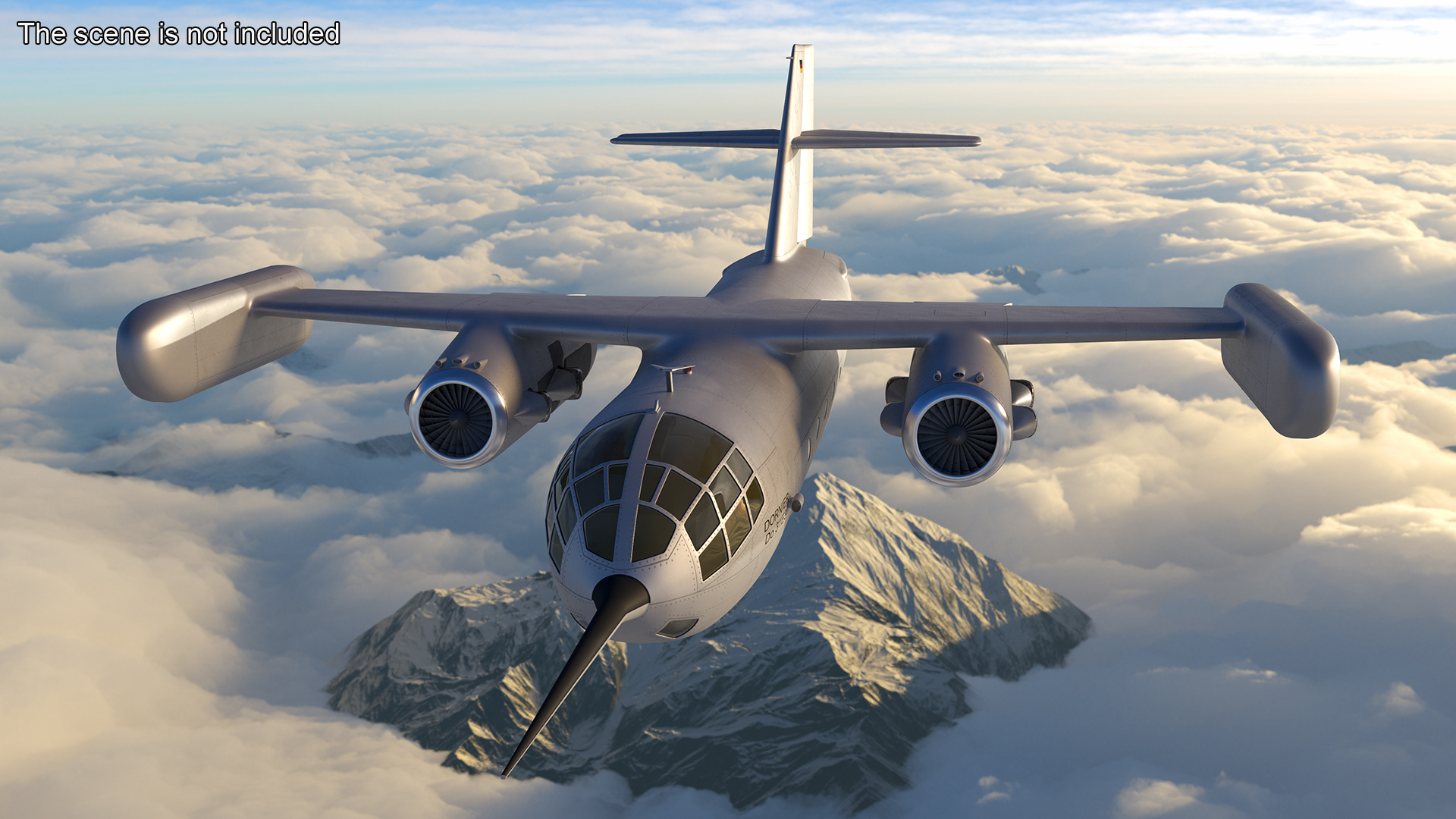 Hover Jet Dornier Do 31 Rigged for Maya 3D model