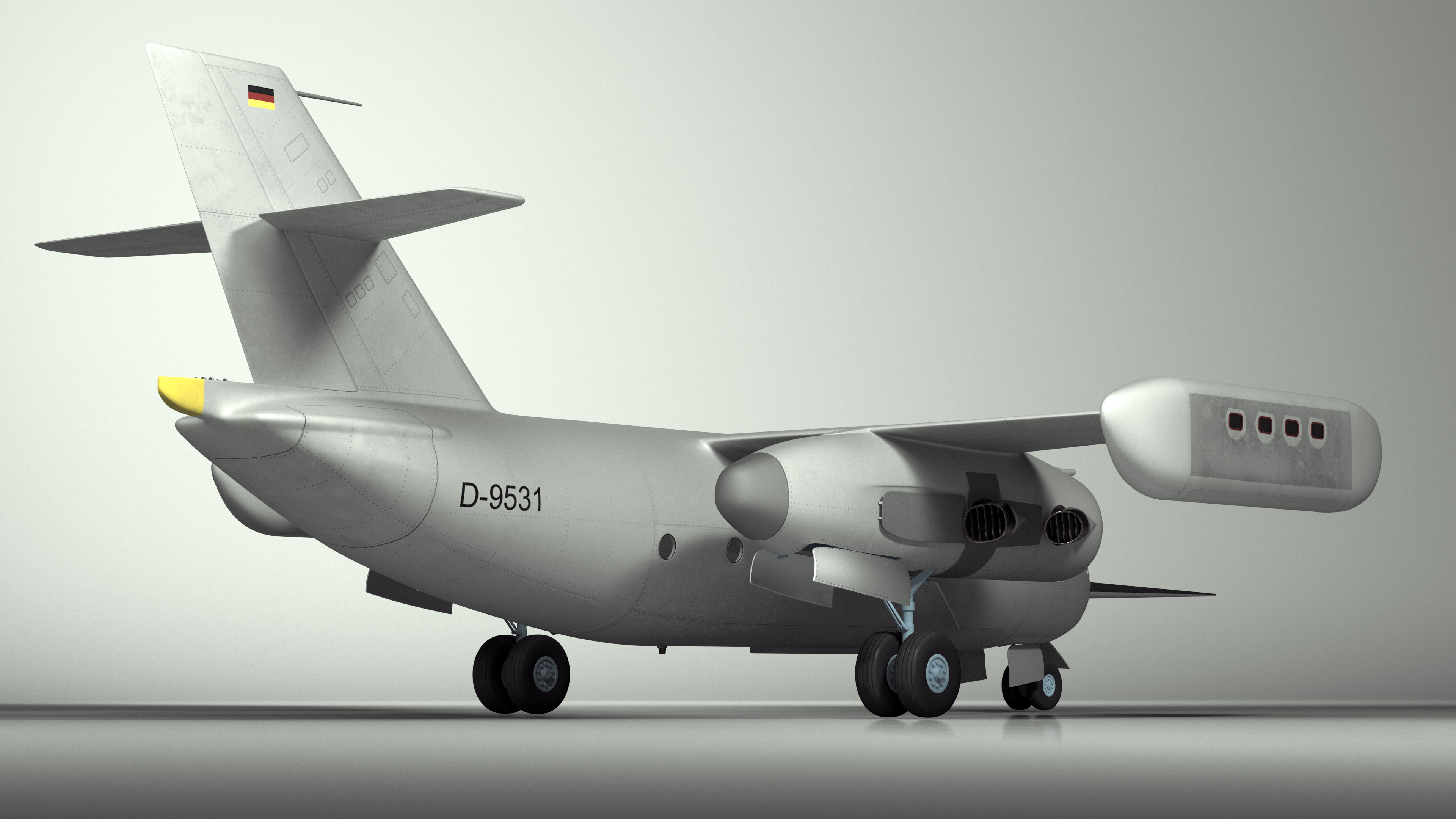 Hover Jet Dornier Do 31 Rigged for Maya 3D model