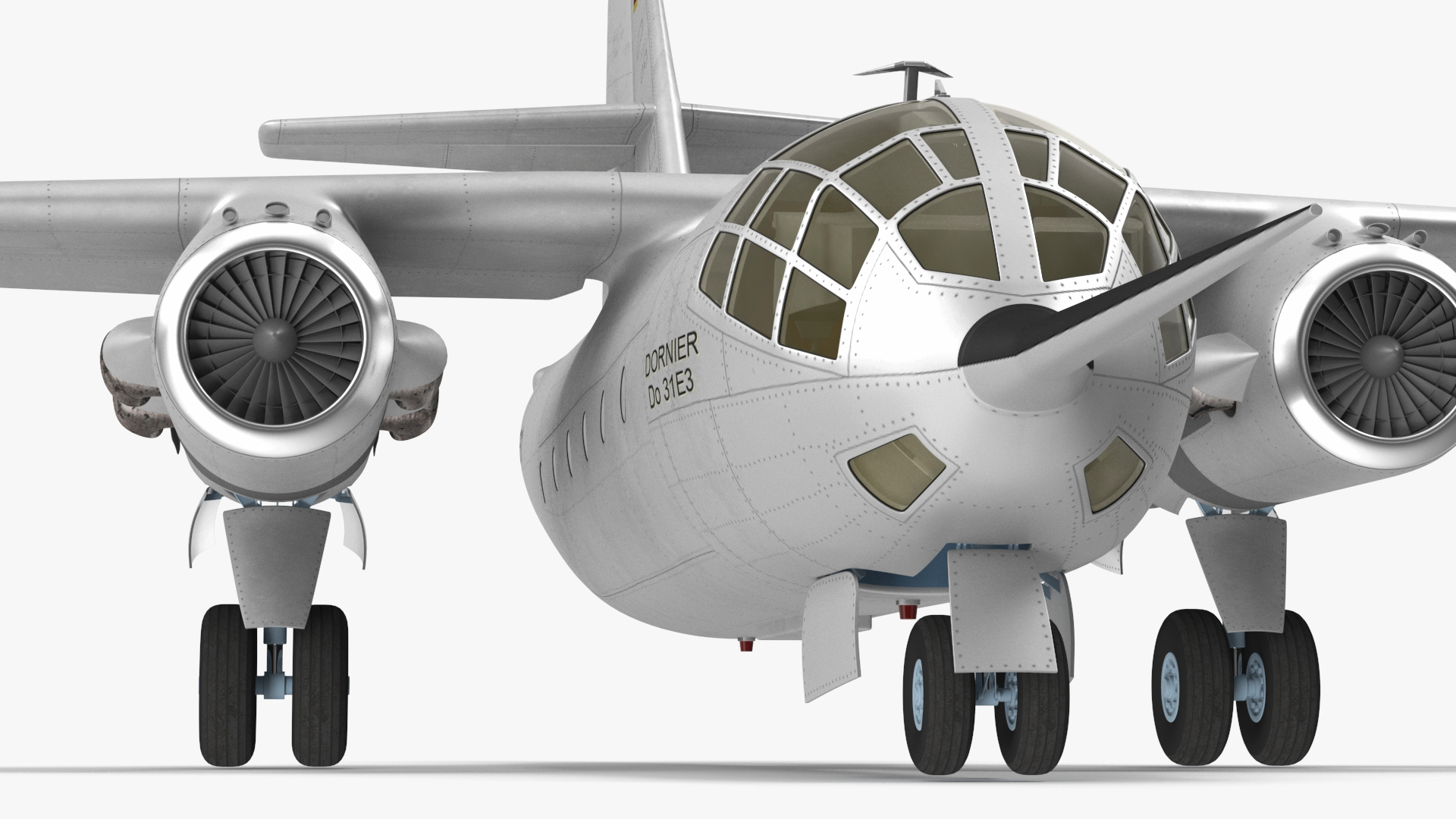 Hover Jet Dornier Do 31 Rigged for Maya 3D model