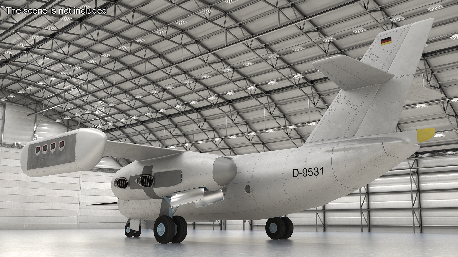 Hover Jet Dornier Do 31 Rigged for Maya 3D model