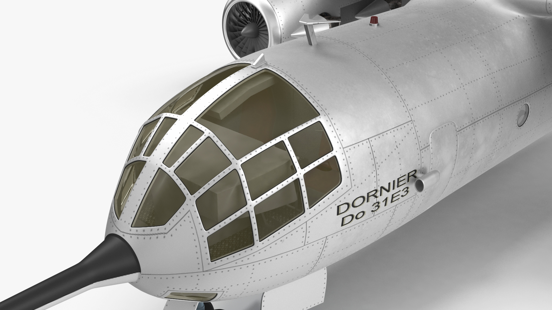Hover Jet Dornier Do 31 Rigged for Maya 3D model