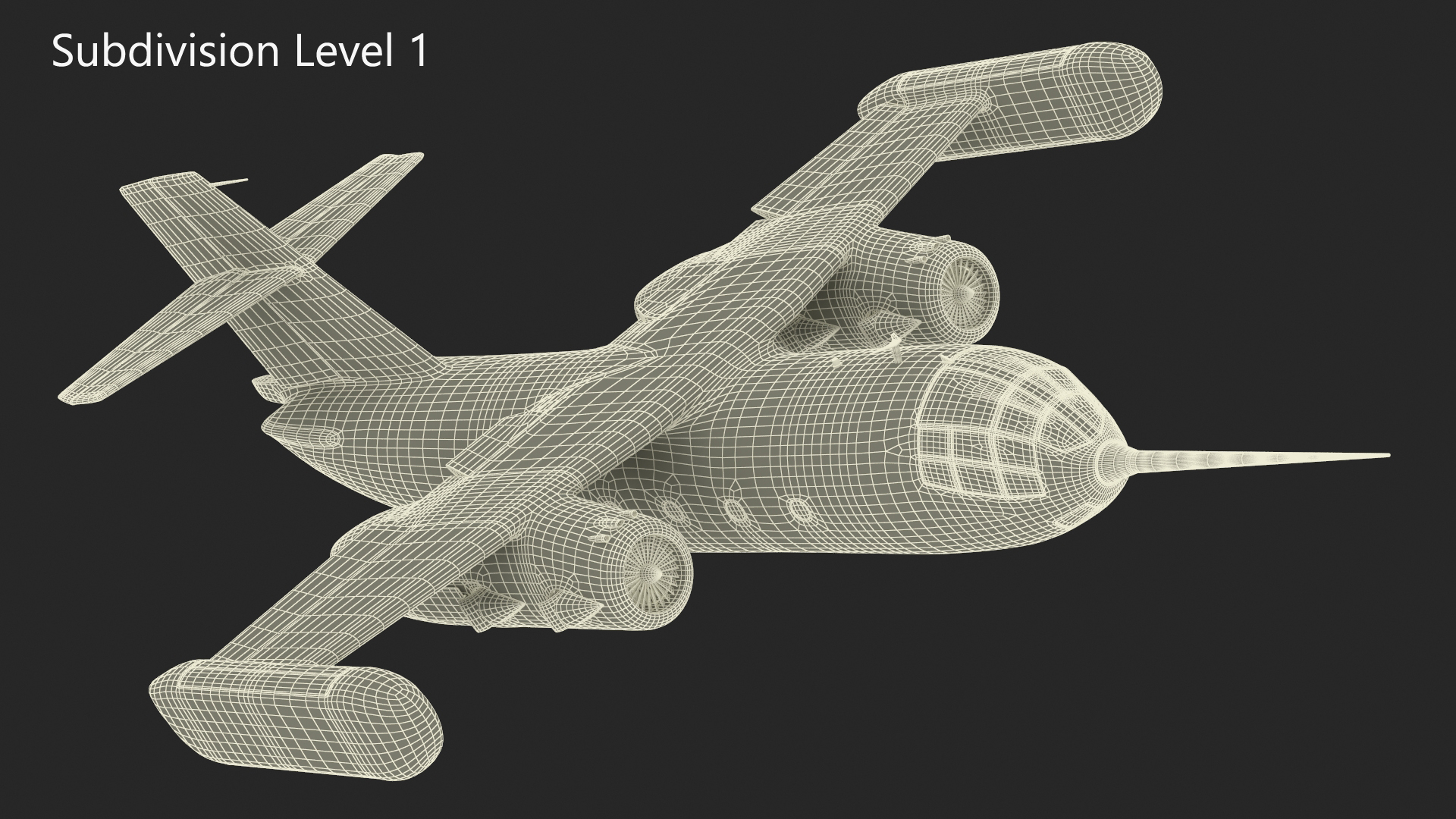Hover Jet Dornier Do 31 Rigged for Maya 3D model